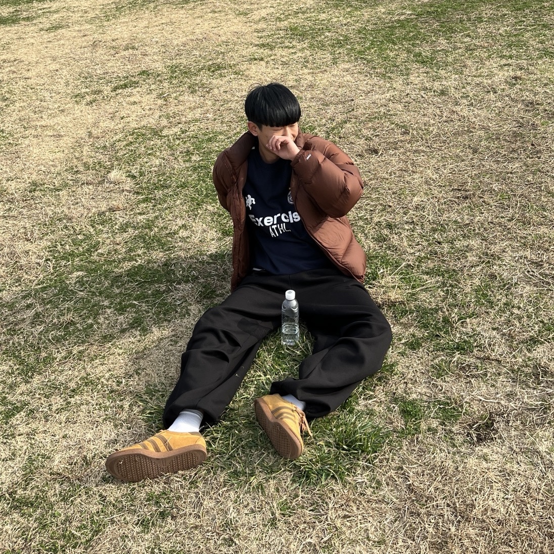 The North Face 1996 Retro Nuptse Jacket Dark Oak, Adidas Tobacco Gruen Mesa Brown Desert 착용 스타일