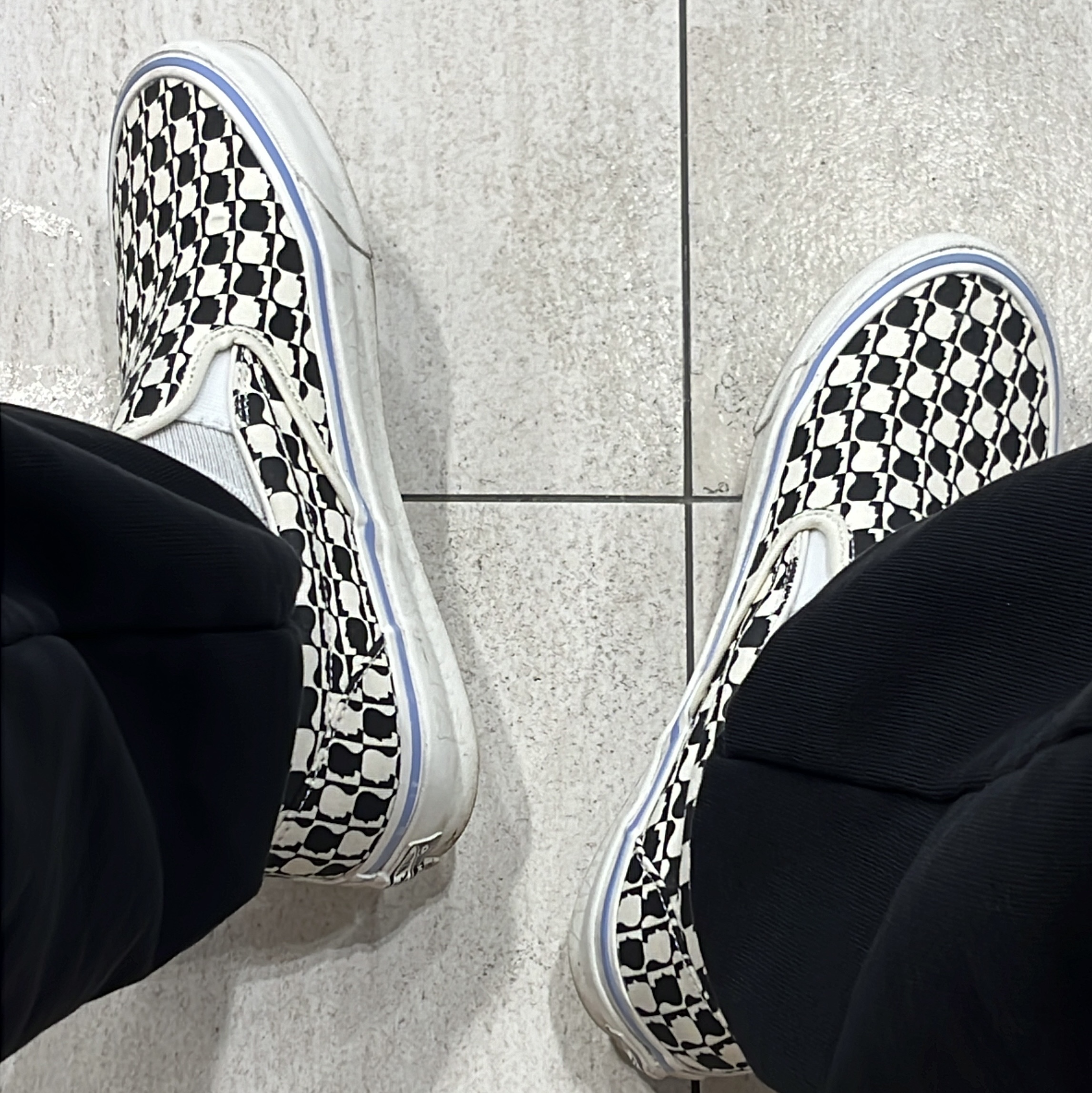 Vans Vault x Brain Dead OG Slip-On LX Black White 착용 스타일