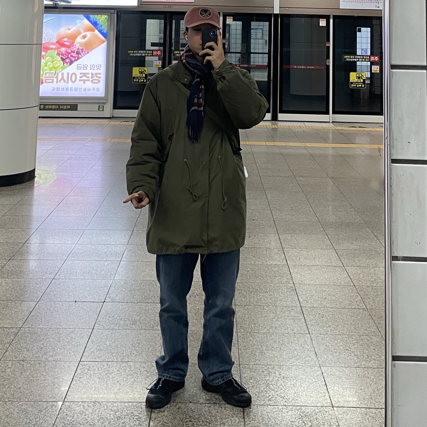 Orslow 5002 US Army Fatigue Pants Green, Guidi 992 Horse Full Grain Leather Derby Black 착용 스타일 - 2