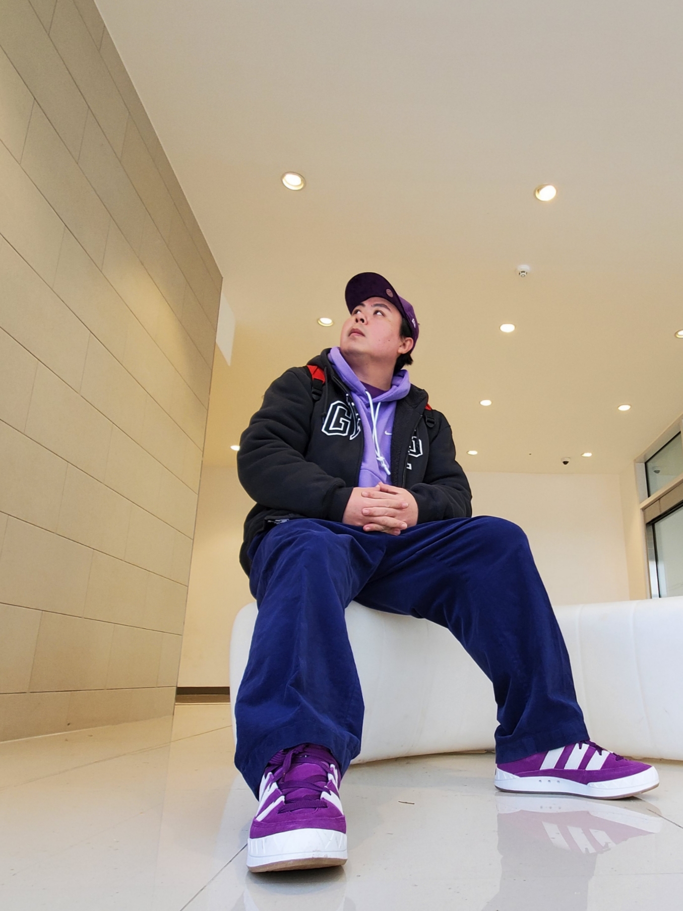 Adidas x Atmos Adimatic Glory Purple, Nike Solo Swoosh French Terry Pullover Hoodie Space Purple - Asia 착용 스타일