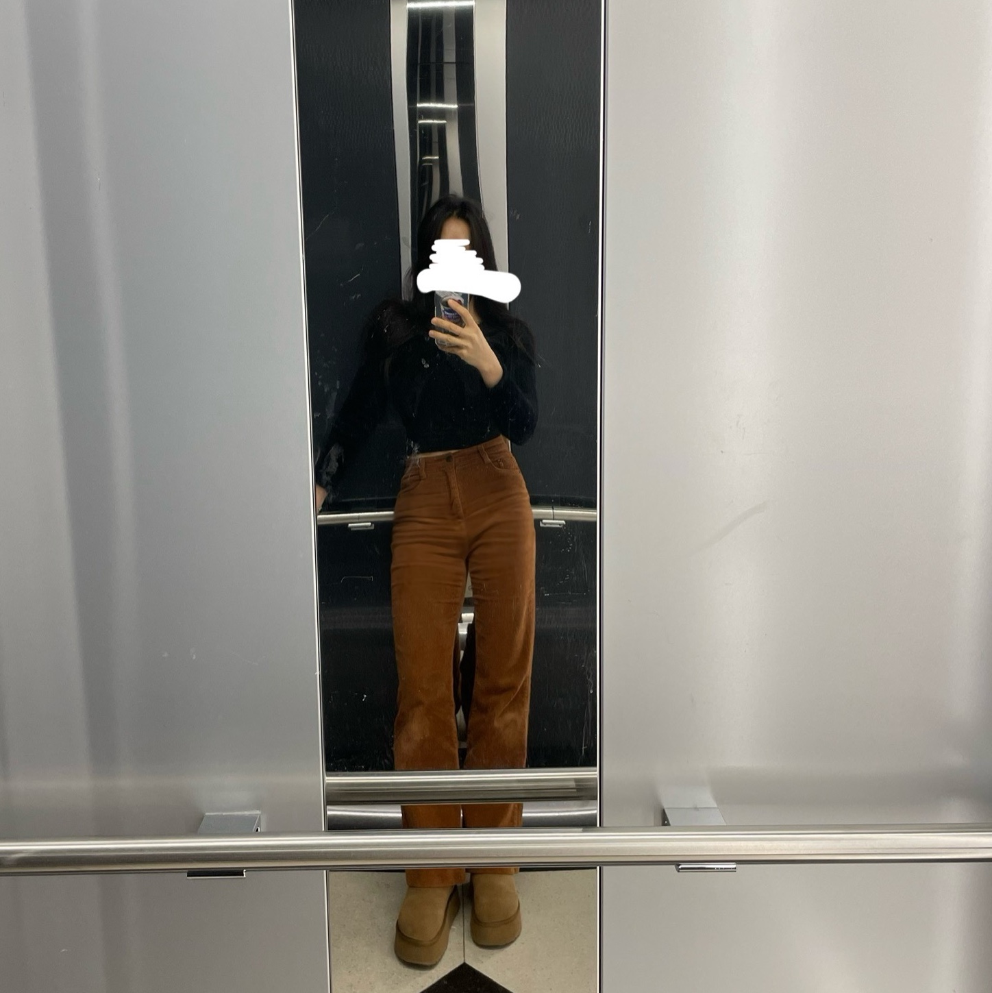 (W) Rockfishweatherwear Cloudy Maxi Winter Mini Boots Chestnut 착용 스타일