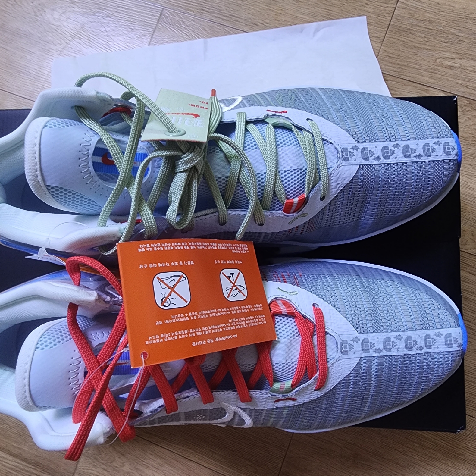 Nike Air Zoom GT Jump 2 EP Wolf Grey Blue Tint 착용 스타일 - 2