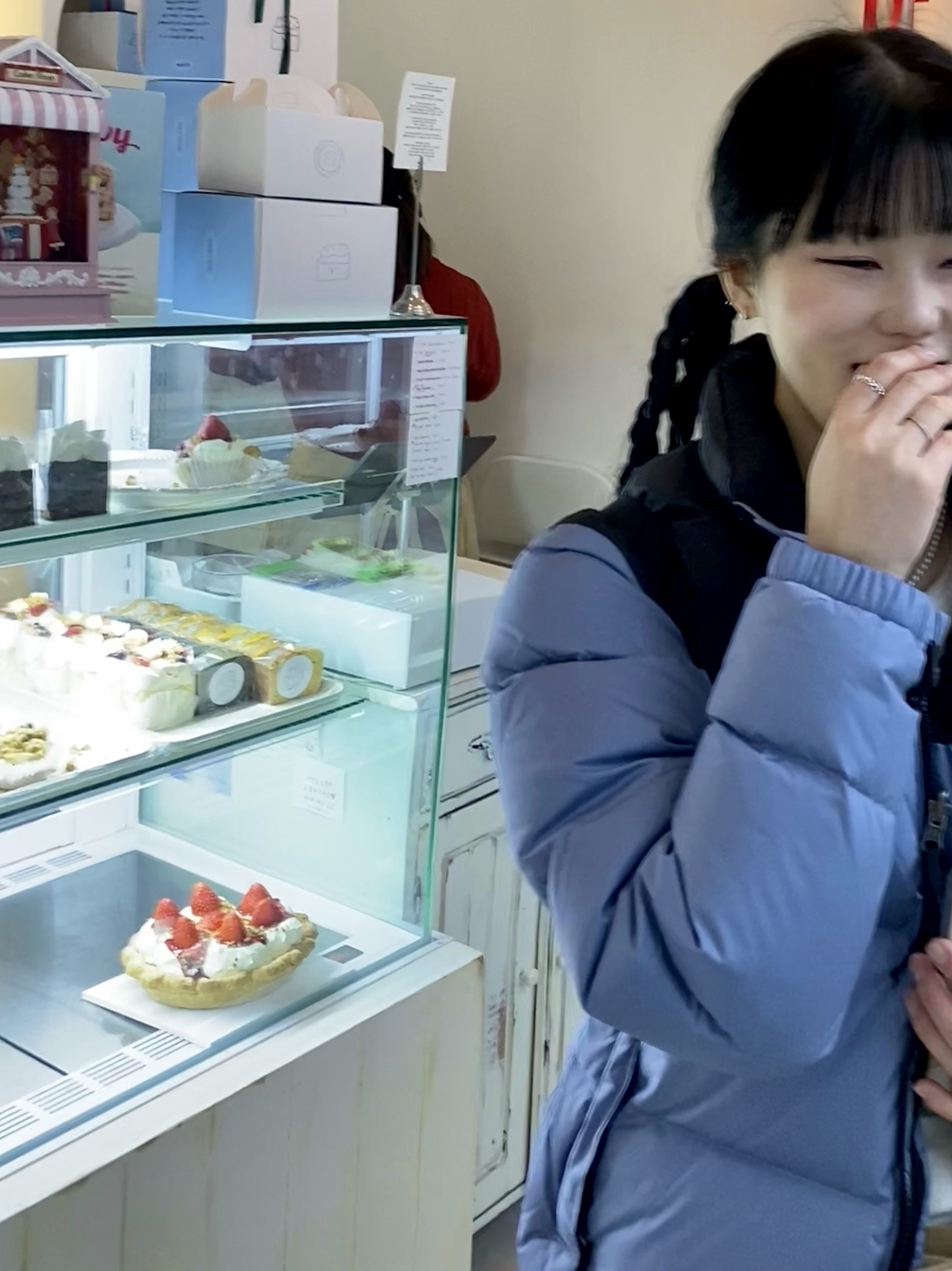 (W) The North Face 1996 Retro Nuptse Jacket Folk Blue, (W) Pandora Knotted Hearts Ring Sterling Silver 착용 스타일 - 3