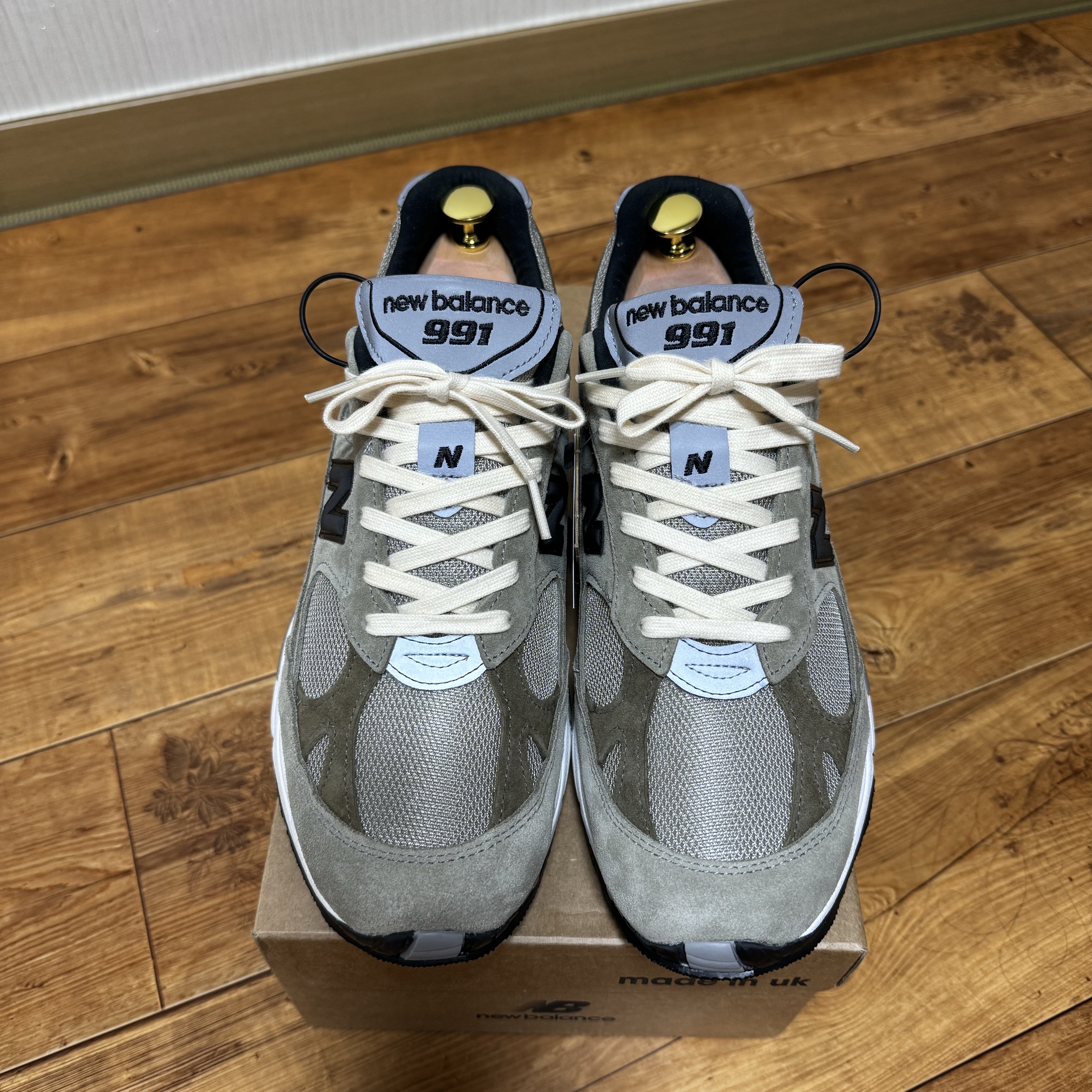New Balance x JJJJound 991 Made in UK Grey 착용 스타일 - 2