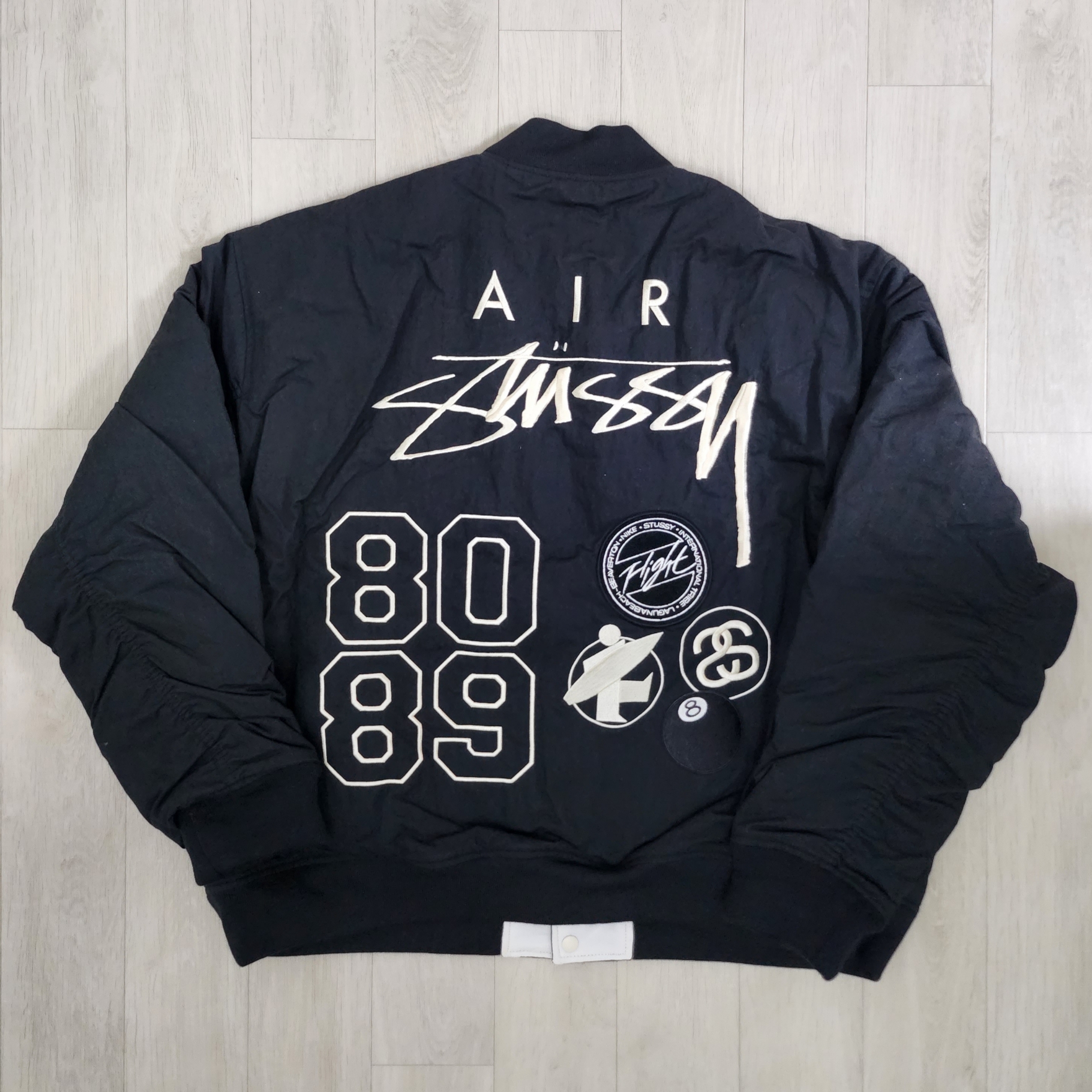 Nike x Stussy Reversible Jacket Black (FJ9153-010) 착용 스타일 - 1