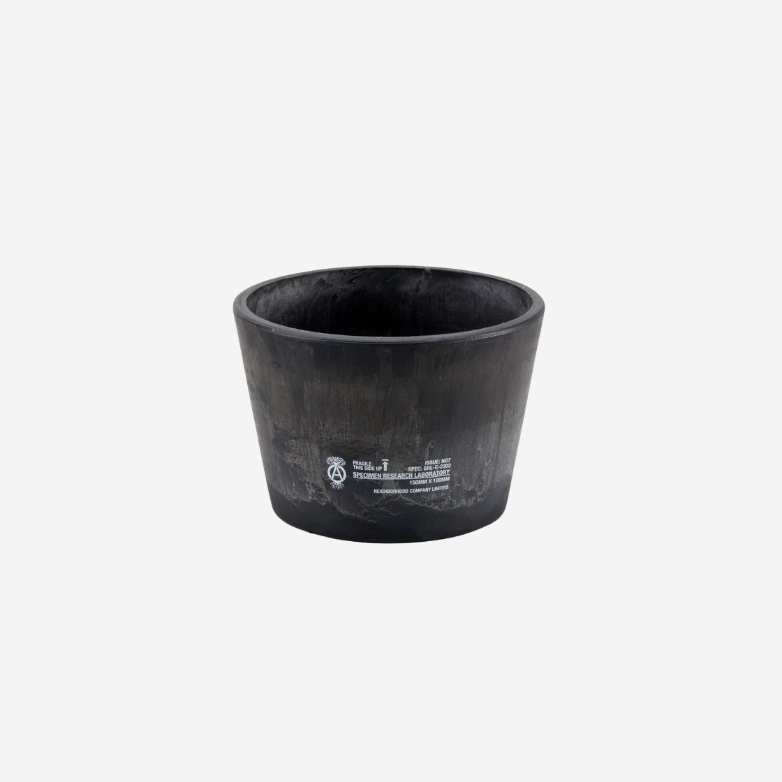 Neighborhood SRL . Tapered Shallow Type Plant Pot-M Black 상세 이미지 1