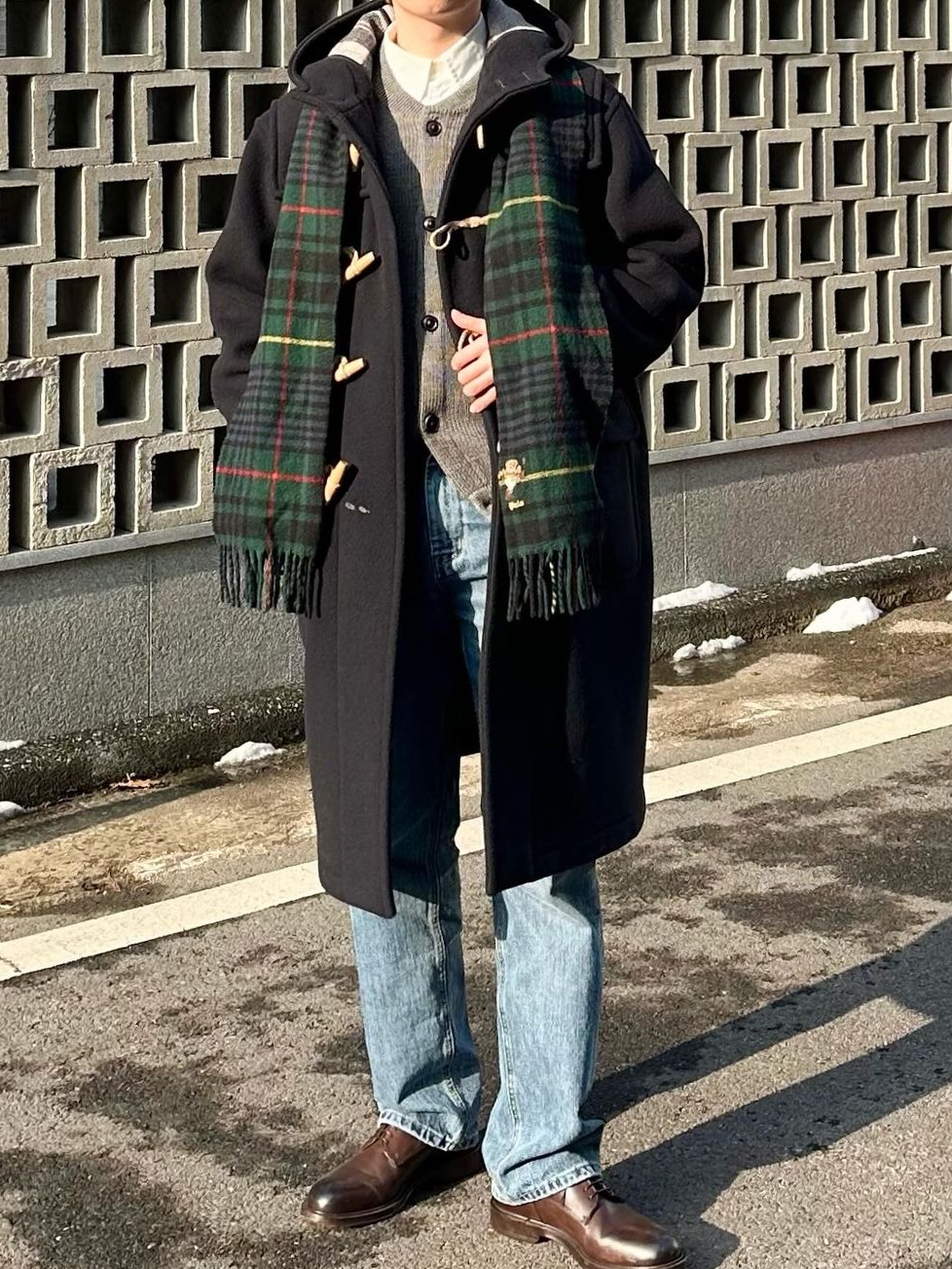 London Tradition Mens Erica Duffle Coat Navy SBB 130 착용 스타일 - 3