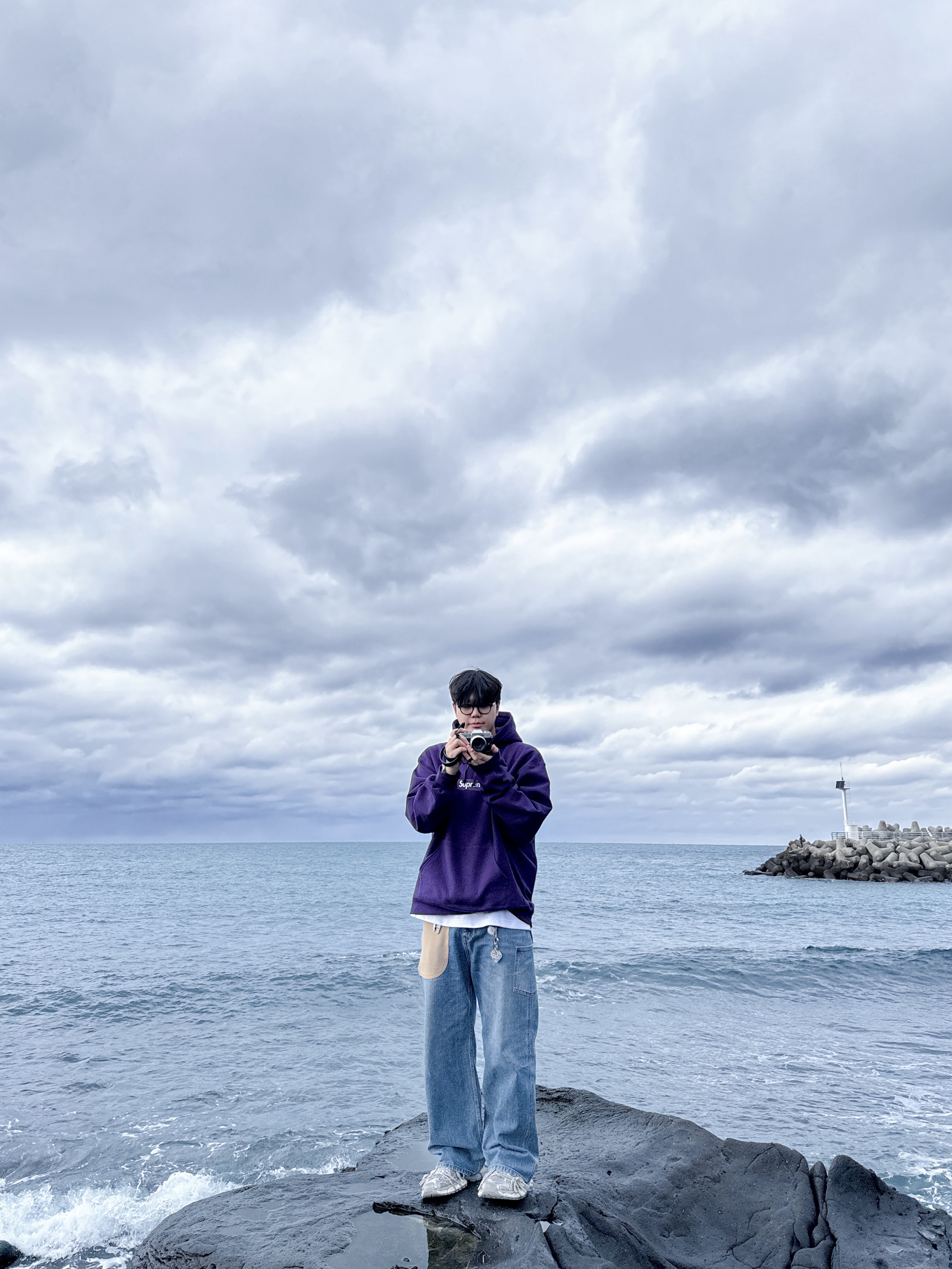 Supreme Box Logo Hooded Sweatshirt Dark Purple - 23FW, Balenciaga 3XL Sneakers Light Beige 착용 스타일