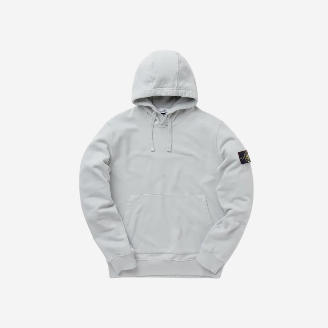 Stone Island 64120 Cotton Fleece Hooded Sweatshirt Light Grey - 22FW 상세 이미지 1