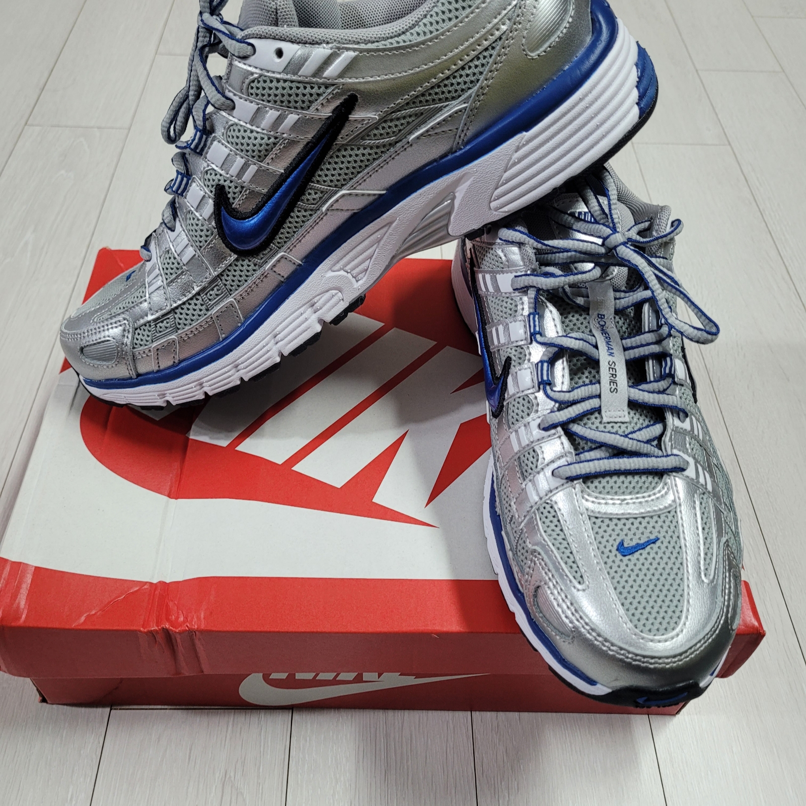 (W) Nike P-6000 Laser Blue 착용 스타일