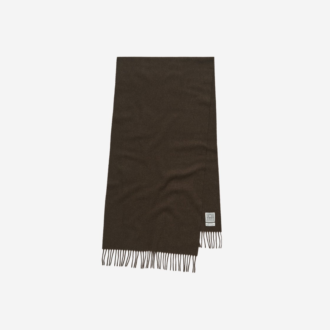 Toteme Classic Wool Scarf Washed Brown 상세 이미지 2