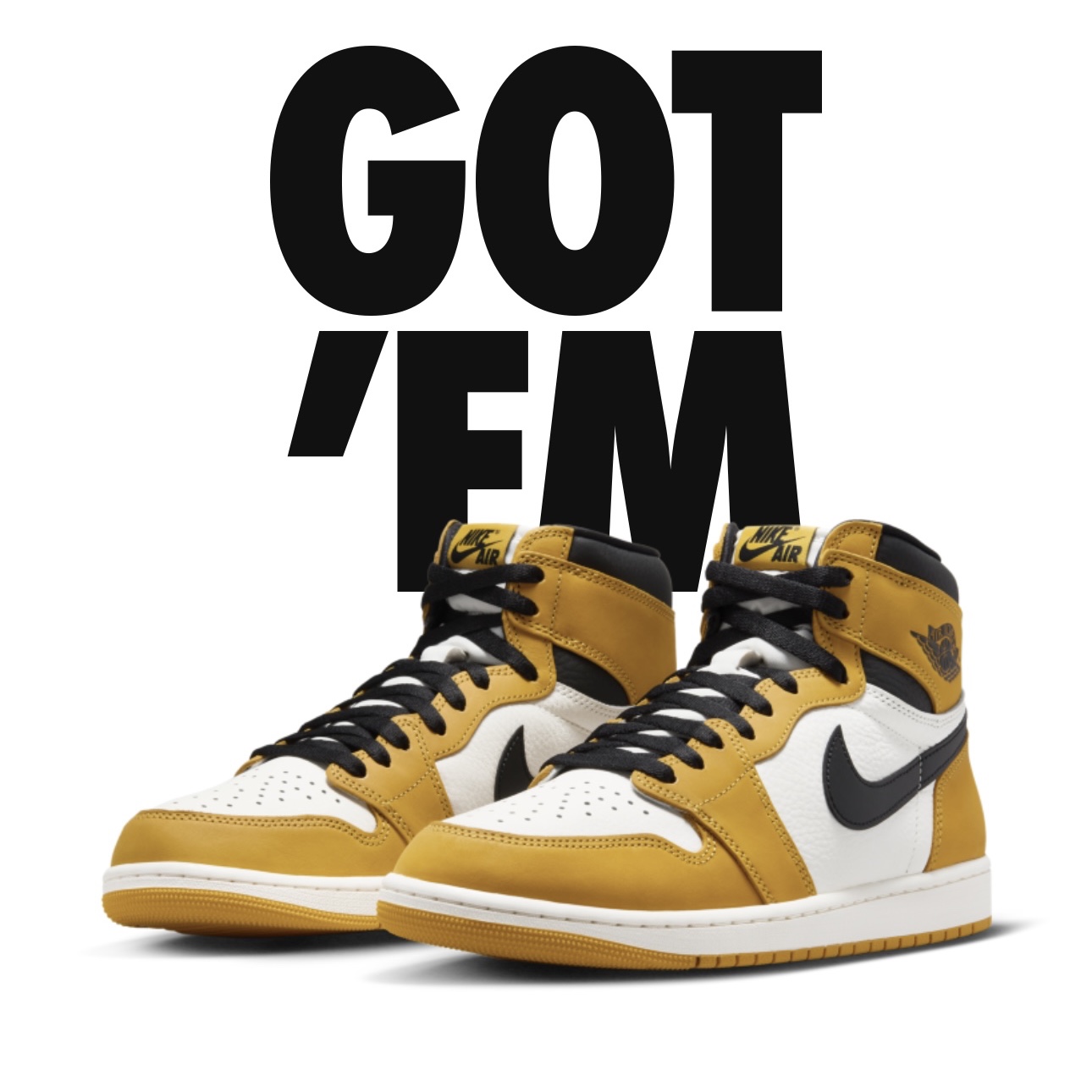 Jordan 1 Retro High OG Yellow Ochre 착용 스타일 - 2