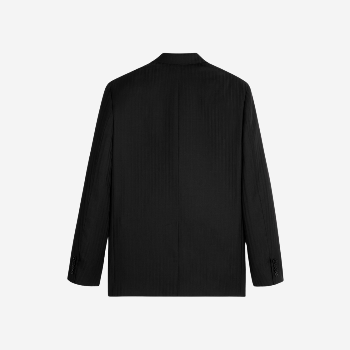 Celine Boxy Jacket in Striped Wool Black 상세 이미지 2