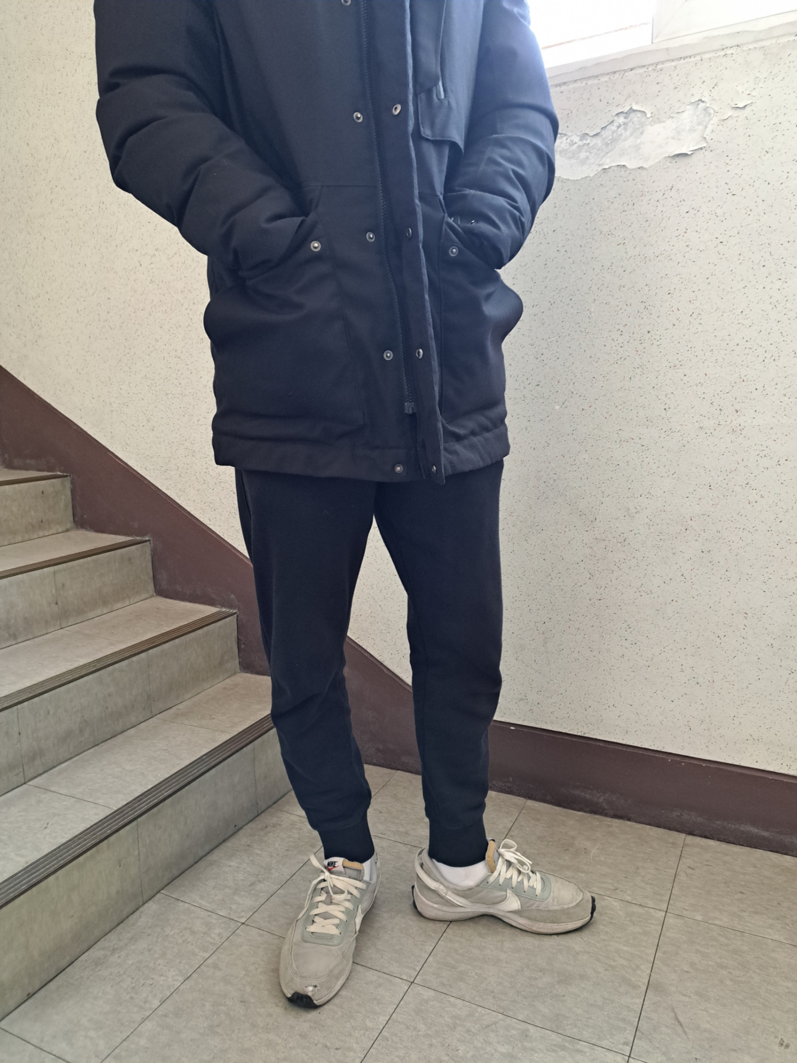 Nike Waffle Debut Grey Fog White 착용 스타일