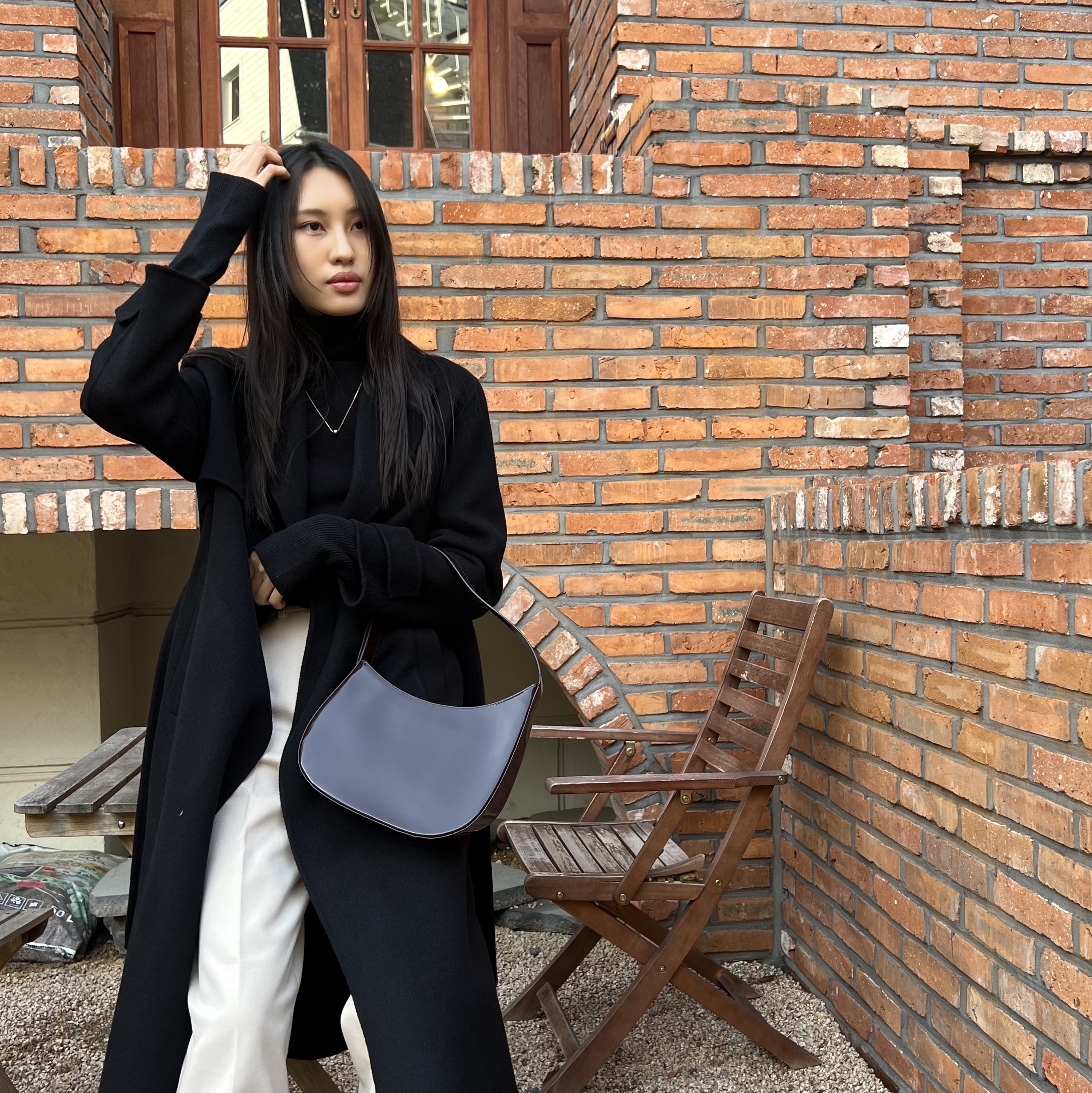 Porta Women Suede Stitch Western Long Boots Brown, (W) S Max Mara Esturia Long Wool Coat Black 착용 스타일 - 4