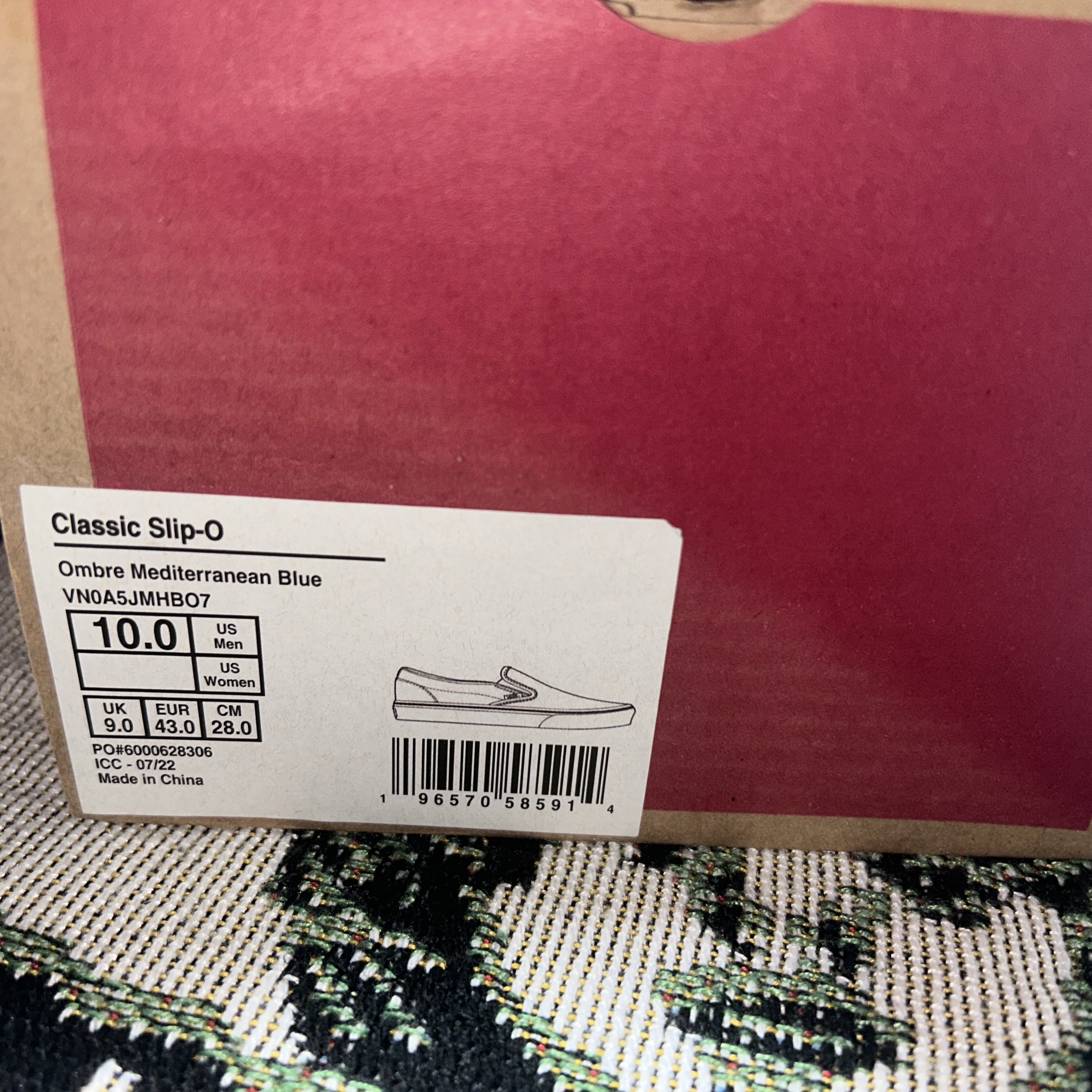 Vans Classic Slip-On Ombre Mediterranian Blue 착용 스타일 - 5
