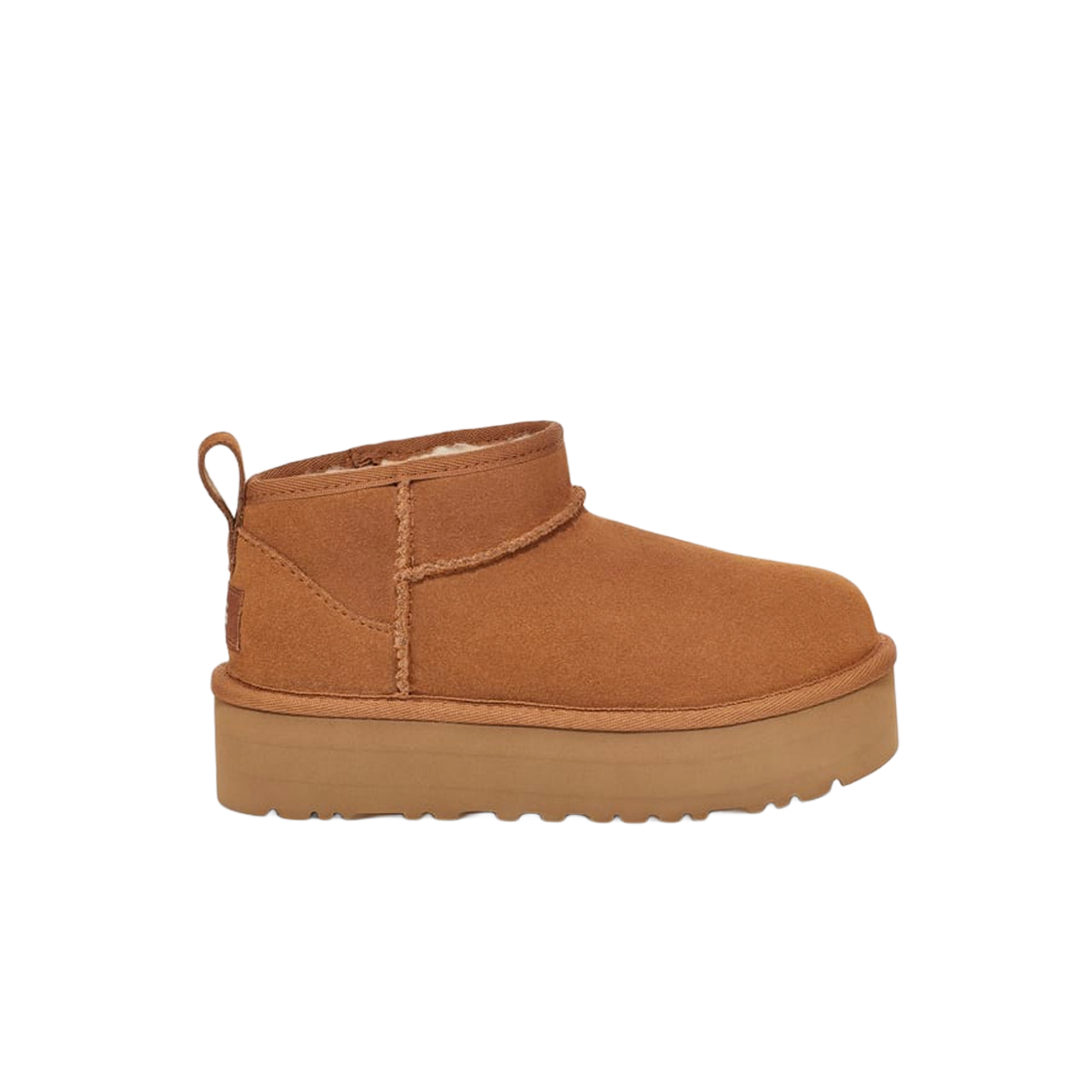 (키즈) 어그 클래식 울트라 미니 플랫폼 체스트넛((Kids) UGG Classic Ultra Mini Platform Chestnut)
