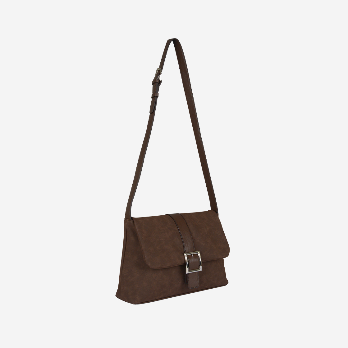 아노에틱 ANC 스웨이드 크로스 바디 백 다크 브라운(Anoetic Anc Suede Cross Body Bag Dark Brown) - 2