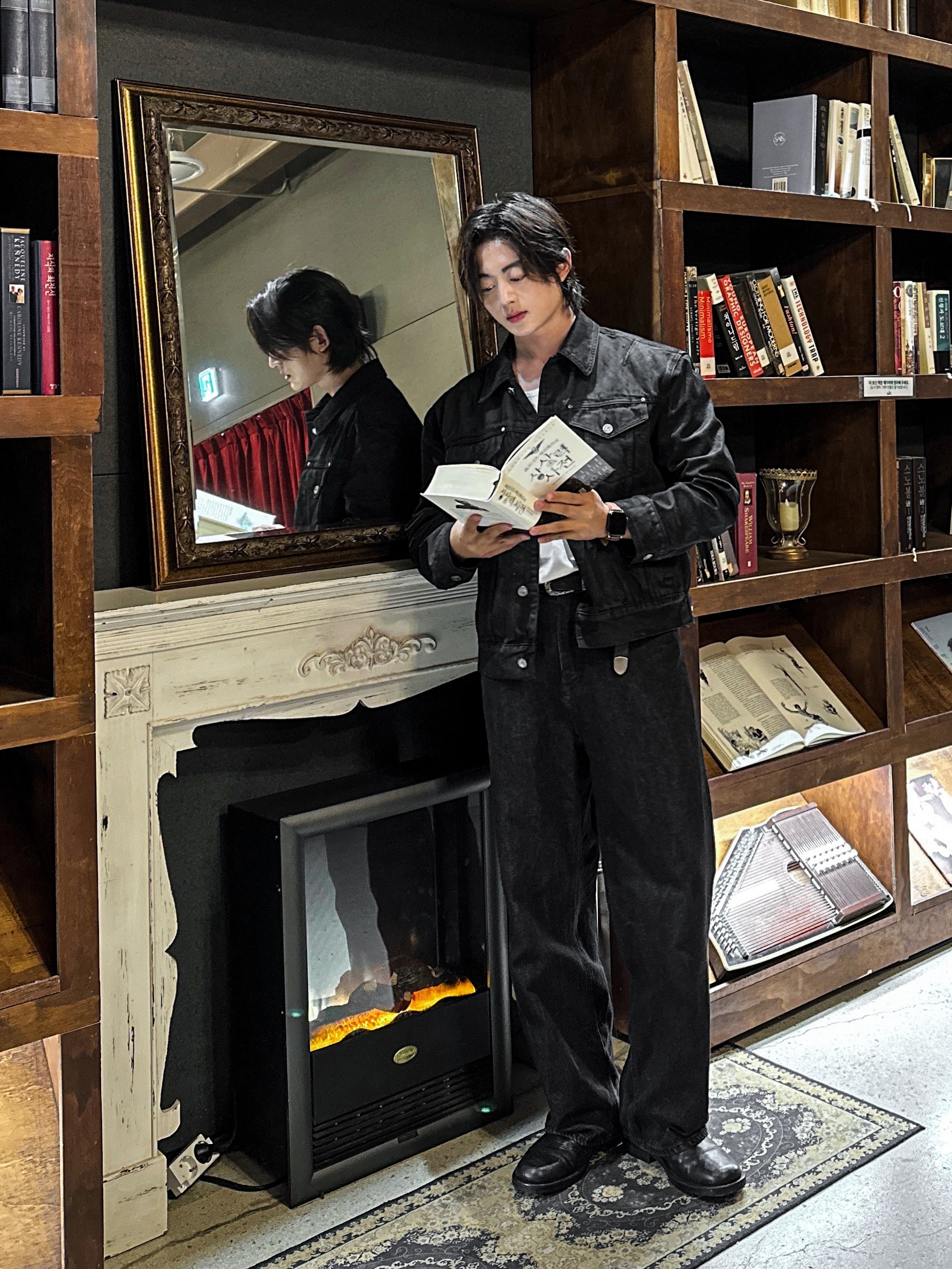 Kinchi Grainy - 547 (a) Black 착용 스타일 - 1