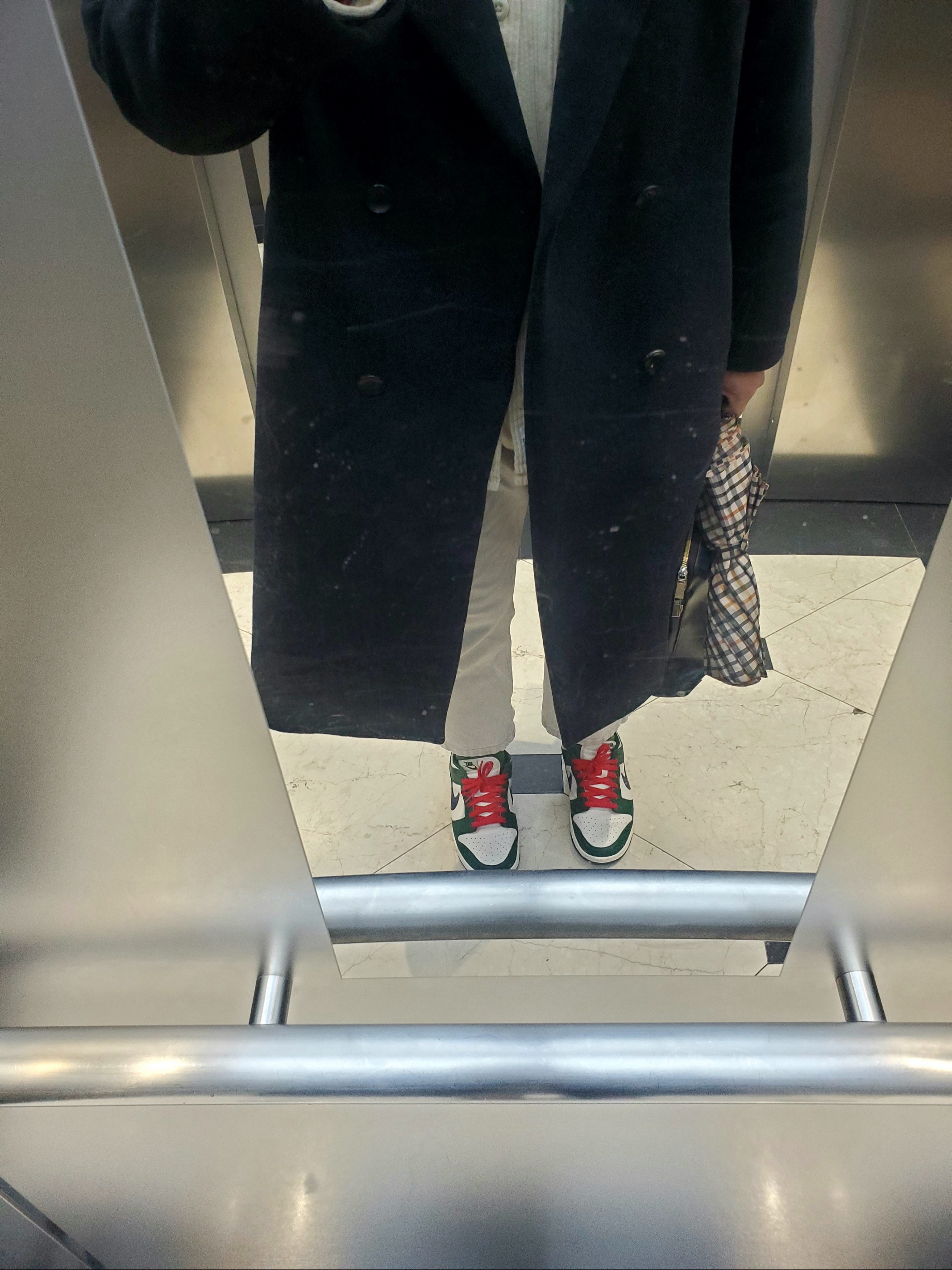 (W) 나이키 덩크 로우 골지 그린 착용 스타일