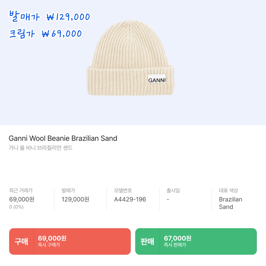 Ganni Wool Beanie Brazilian Sand, A.P.C. VPC T-Shirt White Dark Navy 착용 스타일 - 3