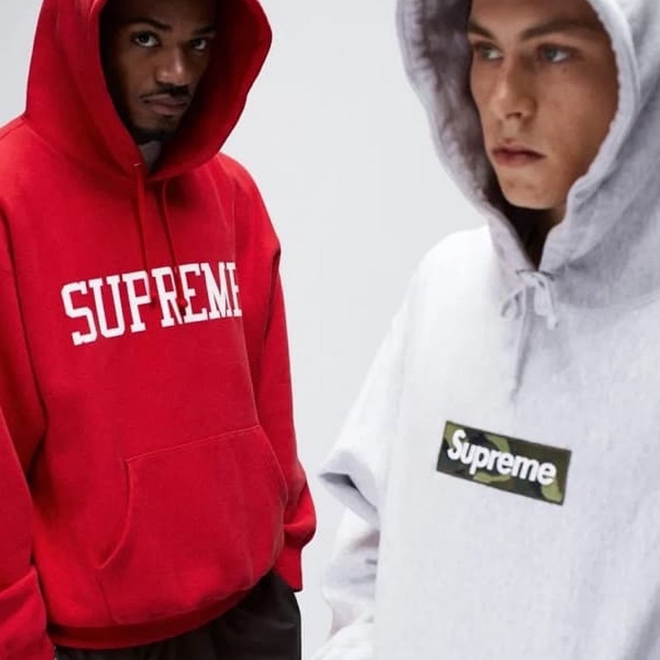Supreme Box Logo Hooded Sweatshirt Ash Grey - 23FW, Supreme Box Logo Hooded Sweatshirt Dark Purple - 23FW 착용 스타일 - 1