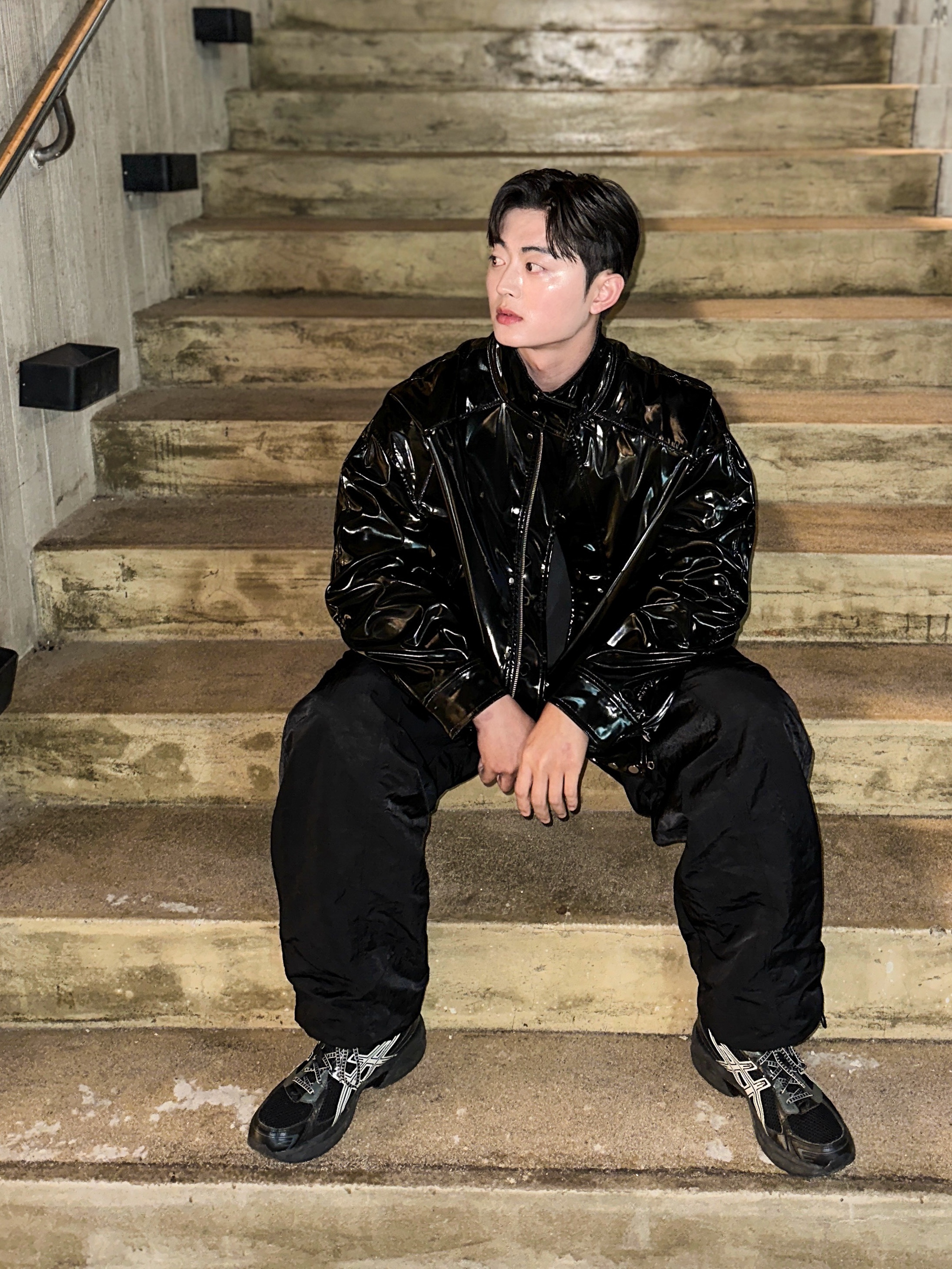 Asics x Atmos x Undermycar Gel-Kayano 14 Black Pure Silver 착용 스타일 - 1