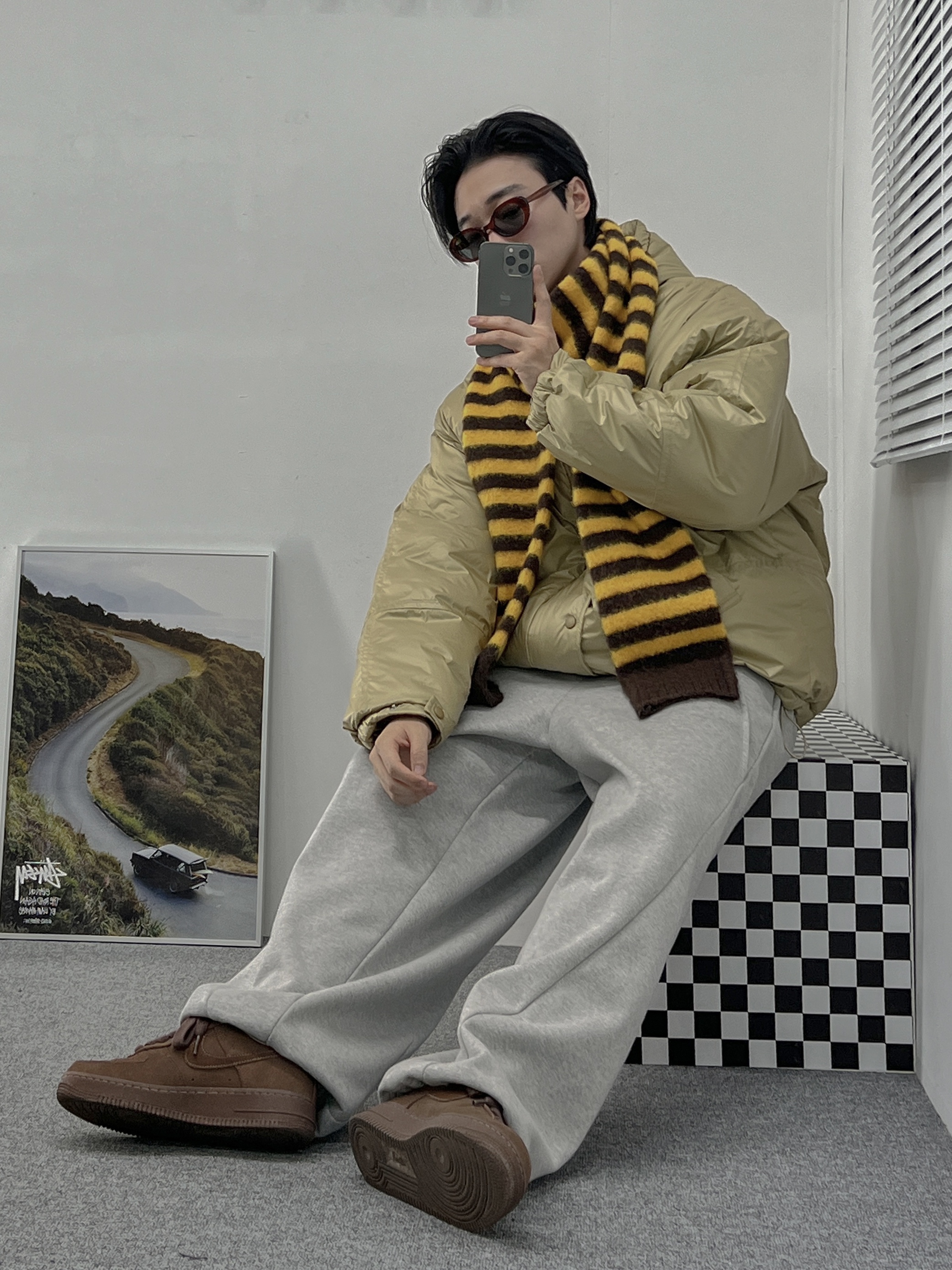 (W) Nike Air Force 1 '07 Cacao Wow 착용 스타일 - 3