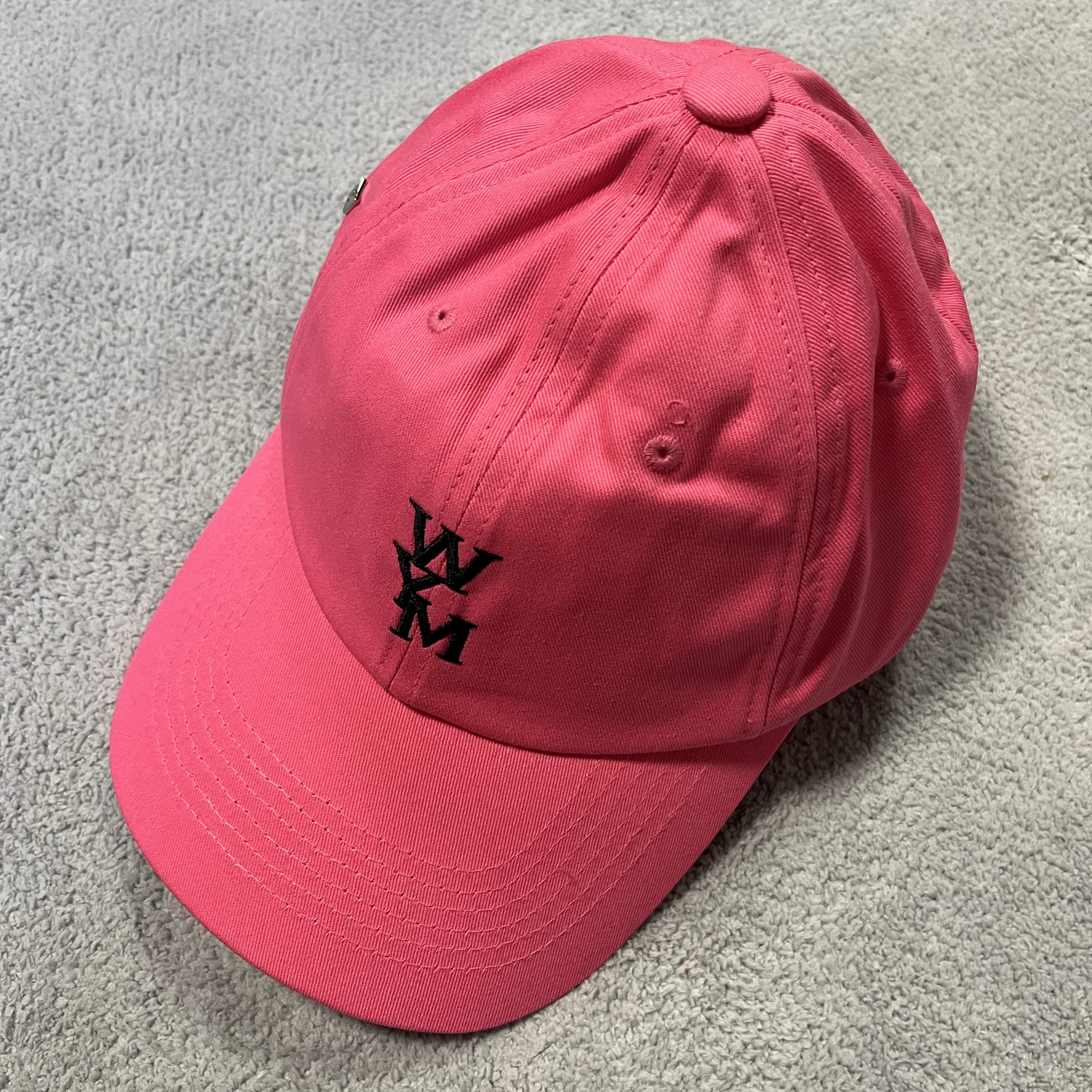Wooyoungmi Logo Ball Cap Pink - 23SS 착용 스타일 - 1