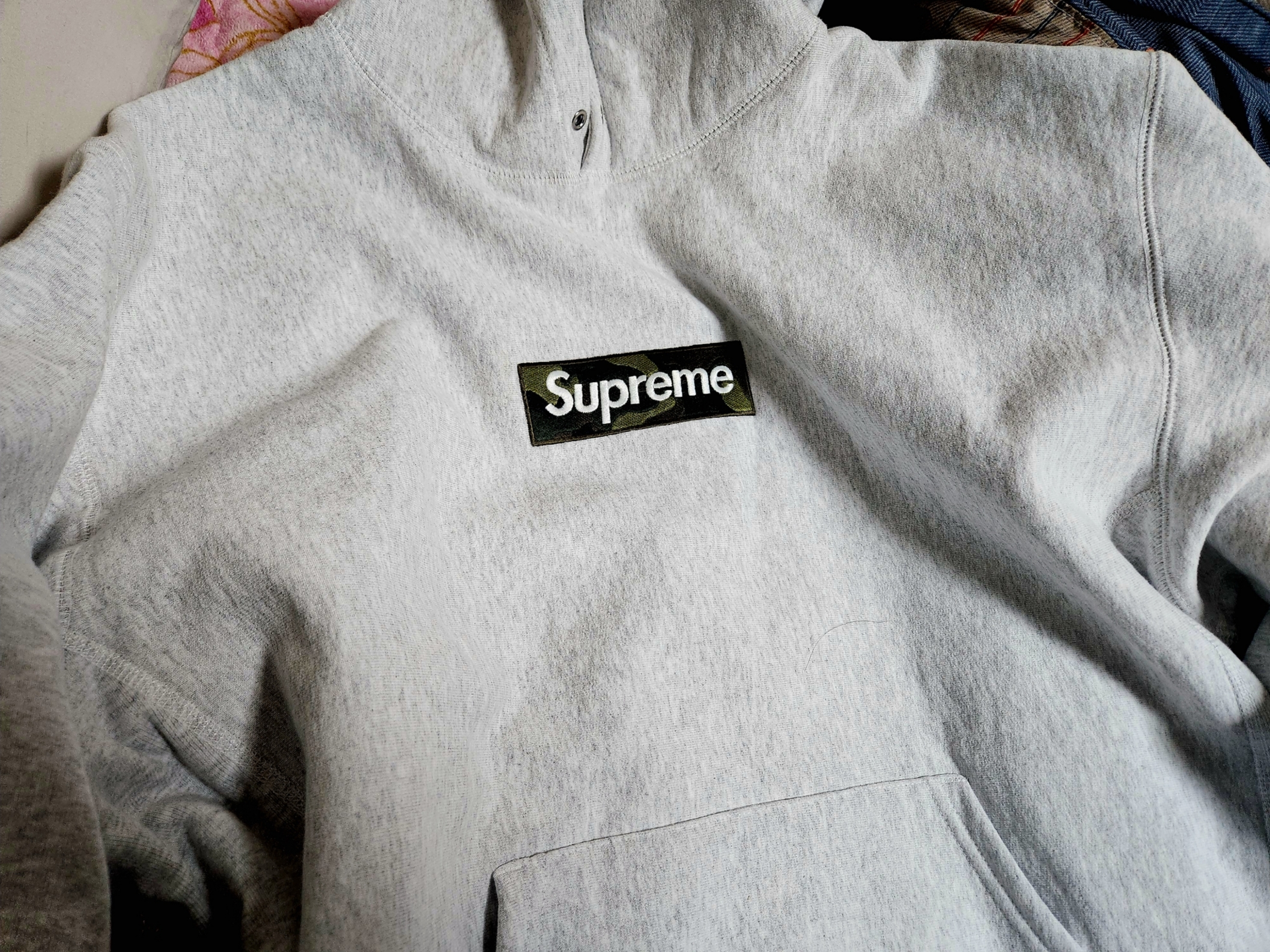 Supreme Box Logo Hooded Sweatshirt Ash Grey - 23FW 착용 스타일