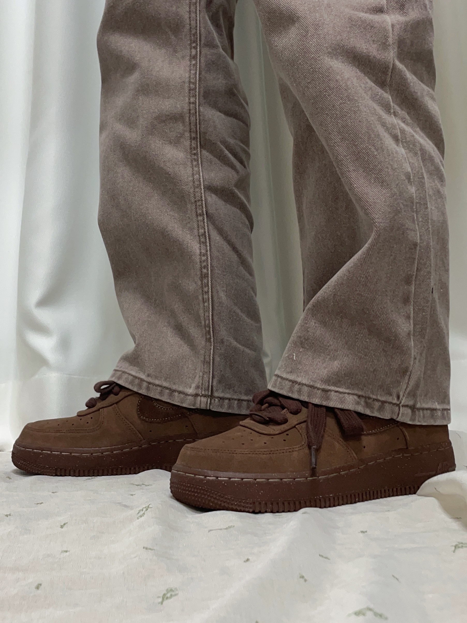 Nike Heritage 86 Futura Washed Cap Brown, (W) Nike Air Force 1 '07 Cacao Wow 착용 스타일 - 4