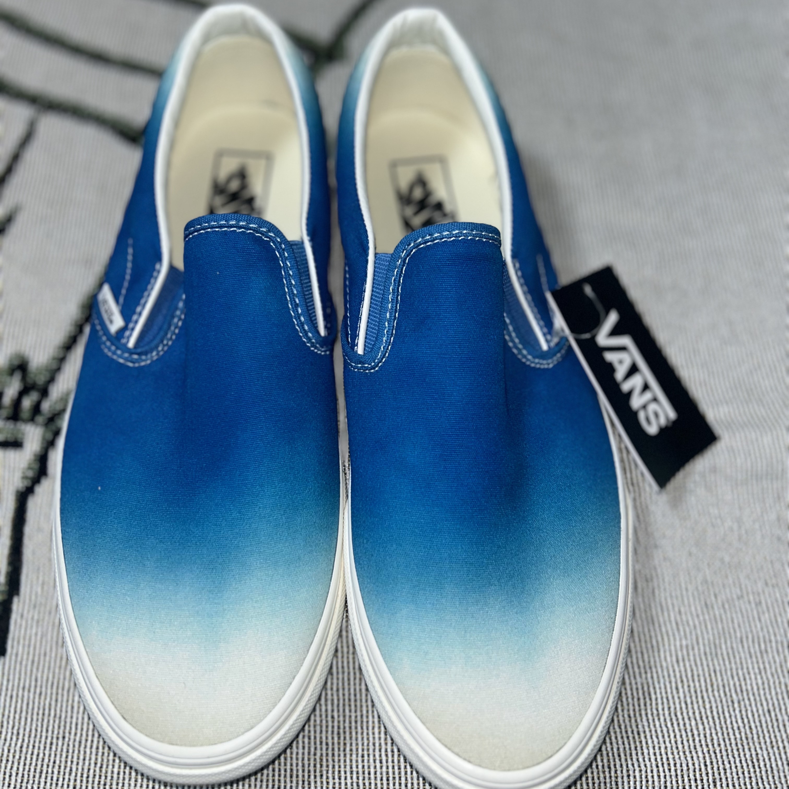 Vans Classic Slip-On Ombre Mediterranian Blue 착용 스타일 - 2