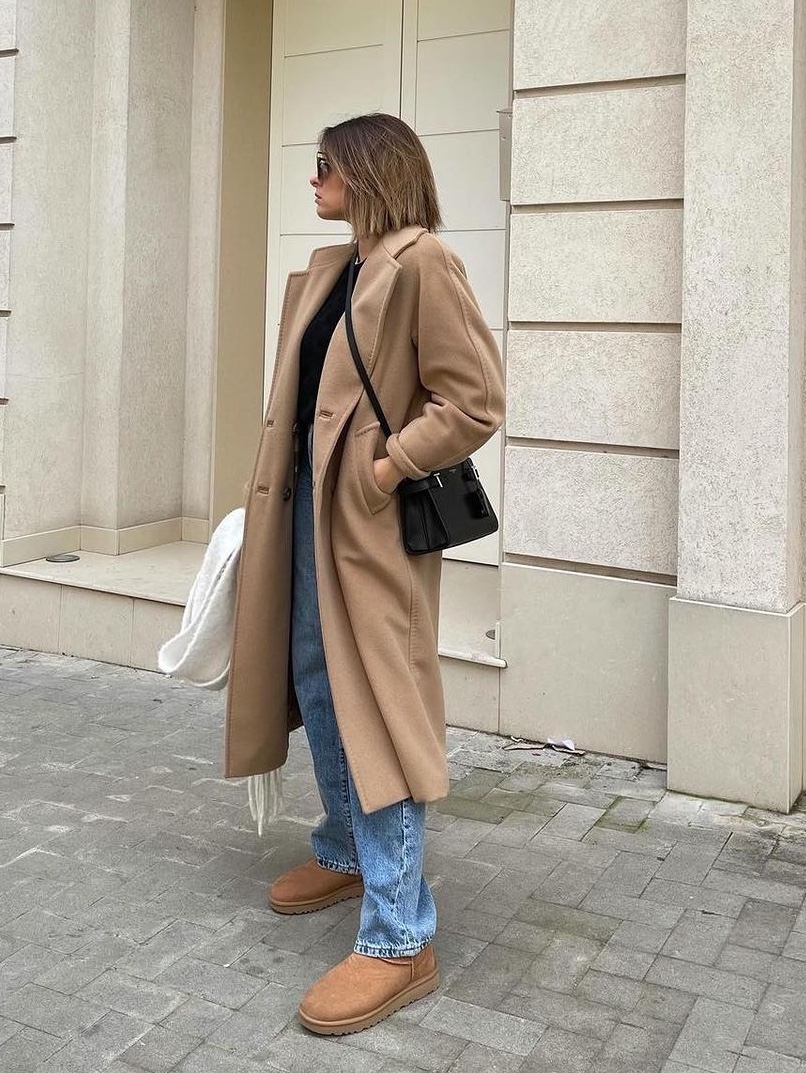 (W) Max Mara Madame 101801 Icon Coat Camel 착용 스타일 - 3