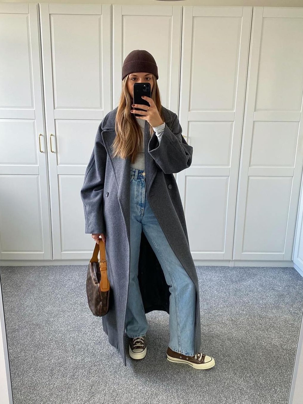 Safarispot Women 1/2 Ticketing Linen Denim Pants Indigo, Nieeh Women Stripe Wide Denim Pants Blue 착용 스타일 - 3