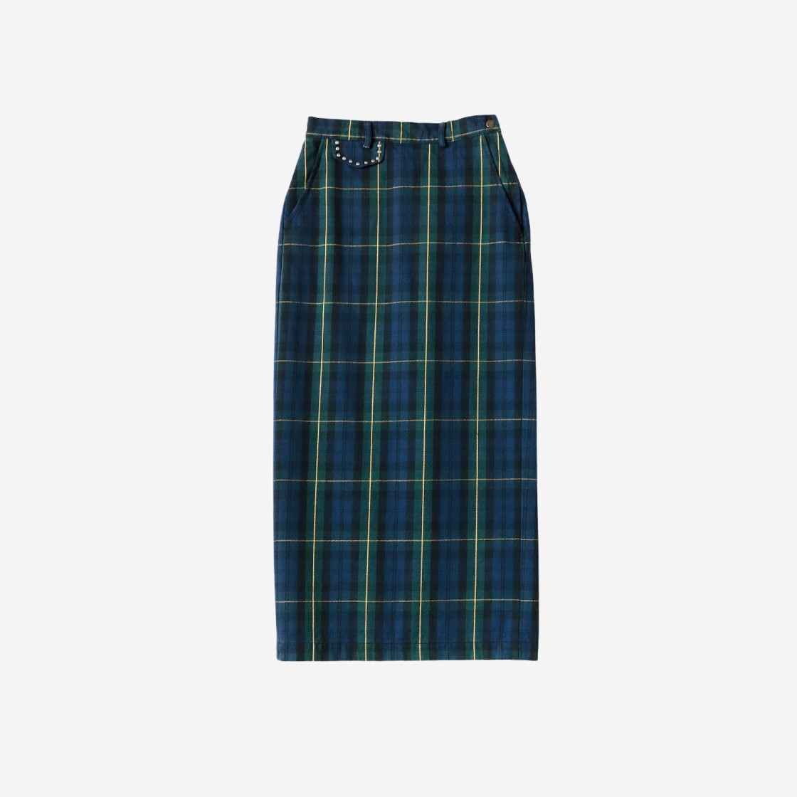 (W) Kapital 11 oz. Tartan Check Boogie Day Skirt Green Yellow 상세 이미지 1