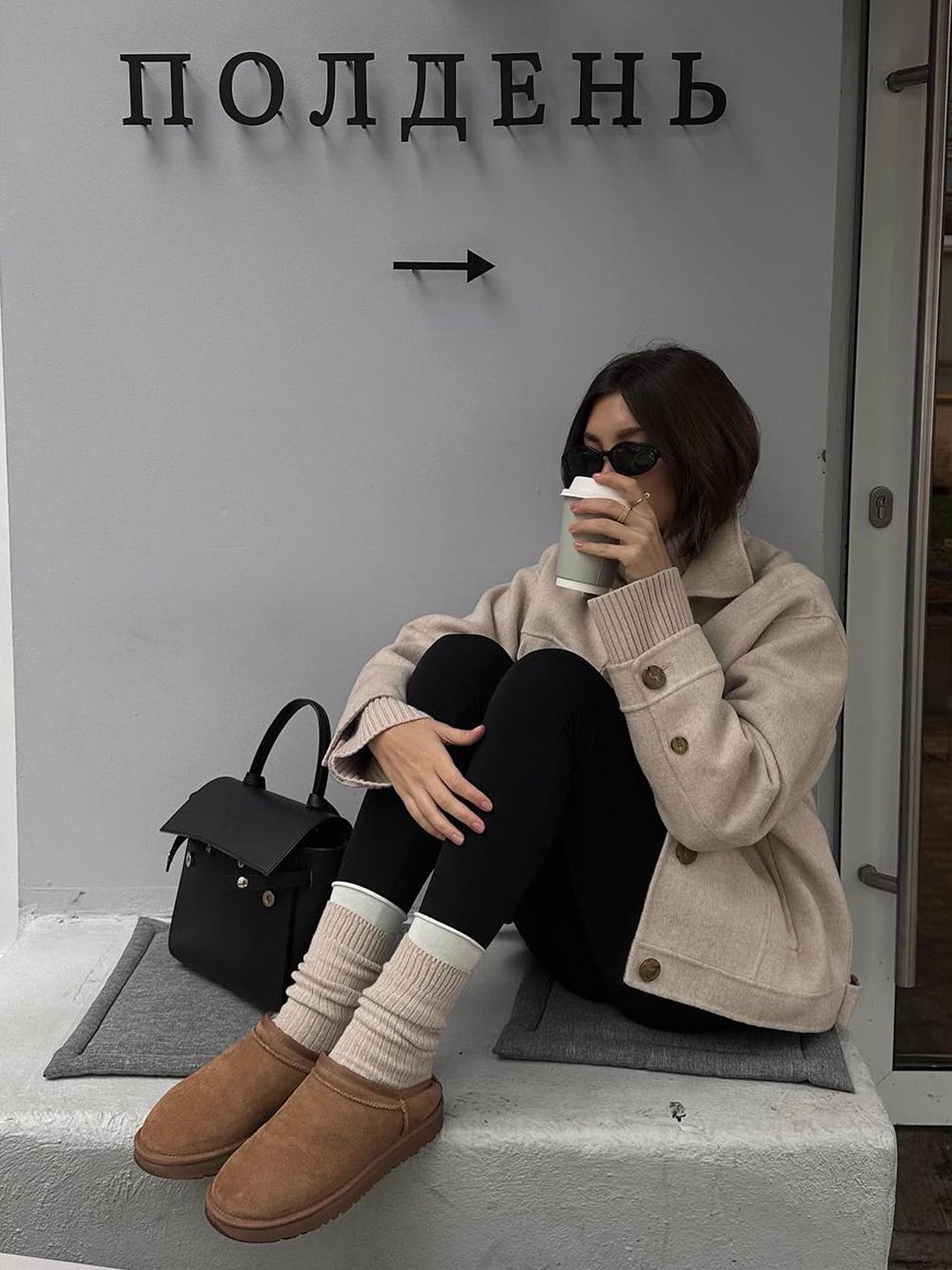 (W) Nike One Mid Rise Leggings Black - Asia, (W) Nike x Matthew M Williams NRG Tights Black 착용 스타일 - 2