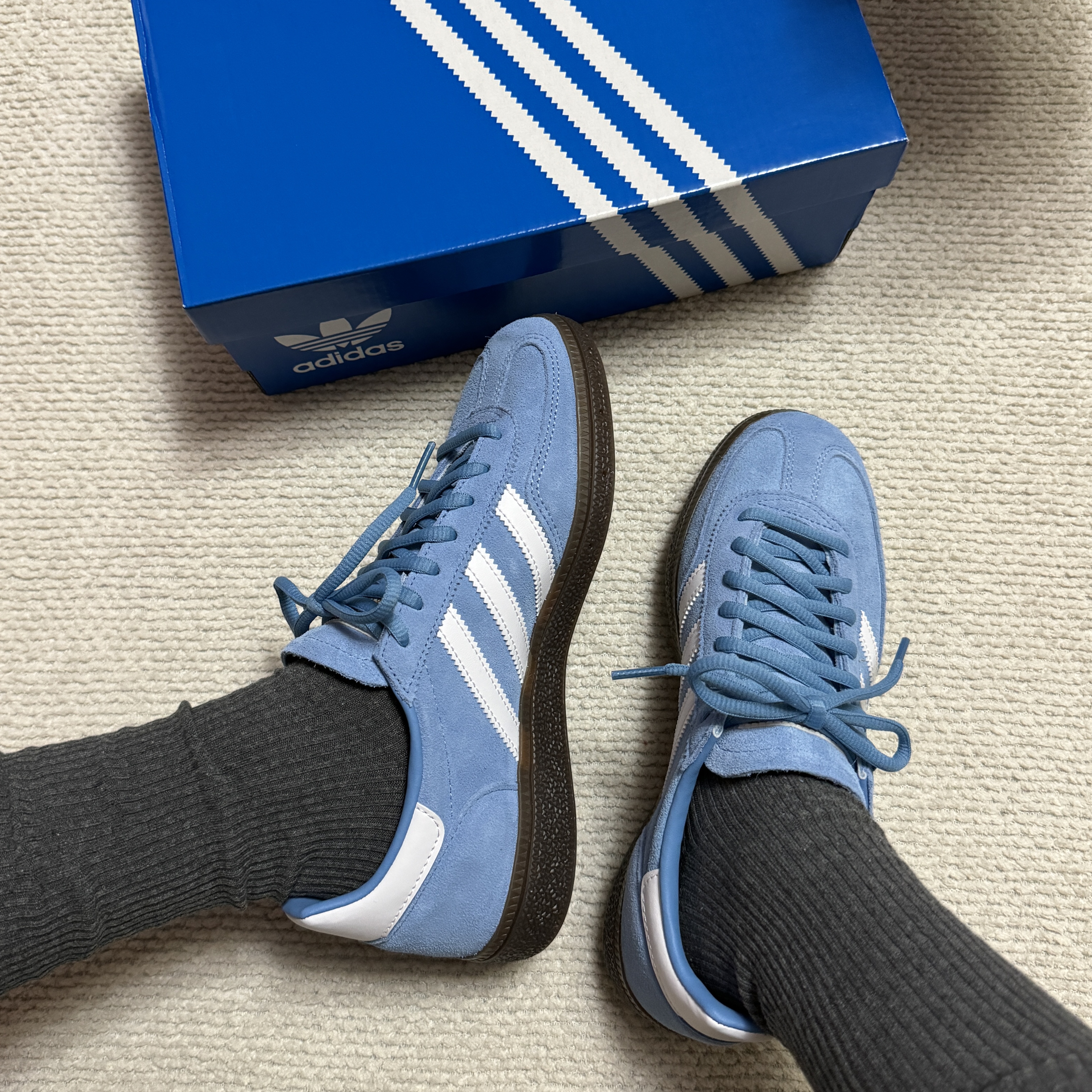 Adidas Spezial Handball Light Blue 착용 스타일 - 2
