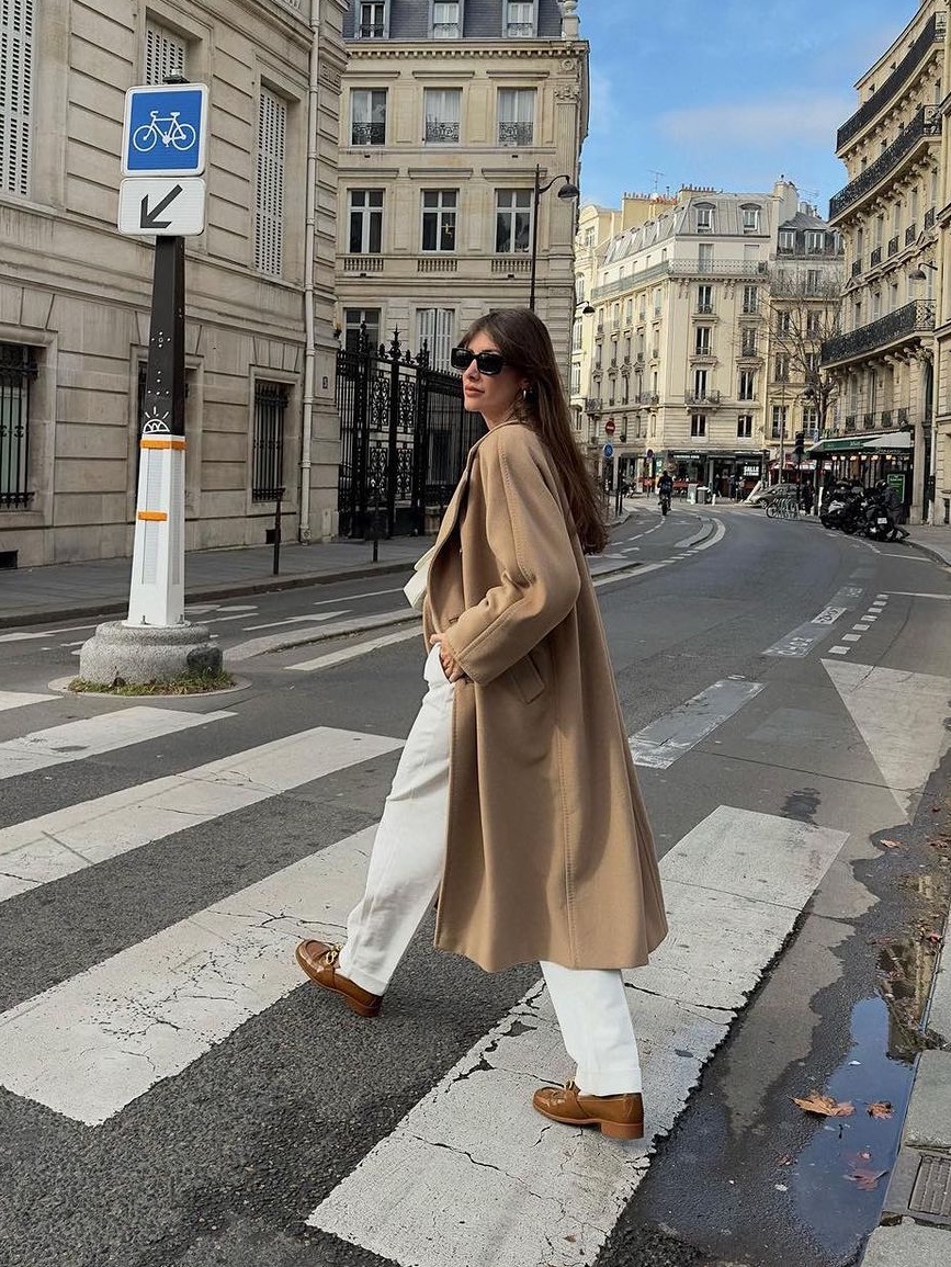 (W) Max Mara Madame 101801 Icon Coat Camel 착용 스타일 - 2