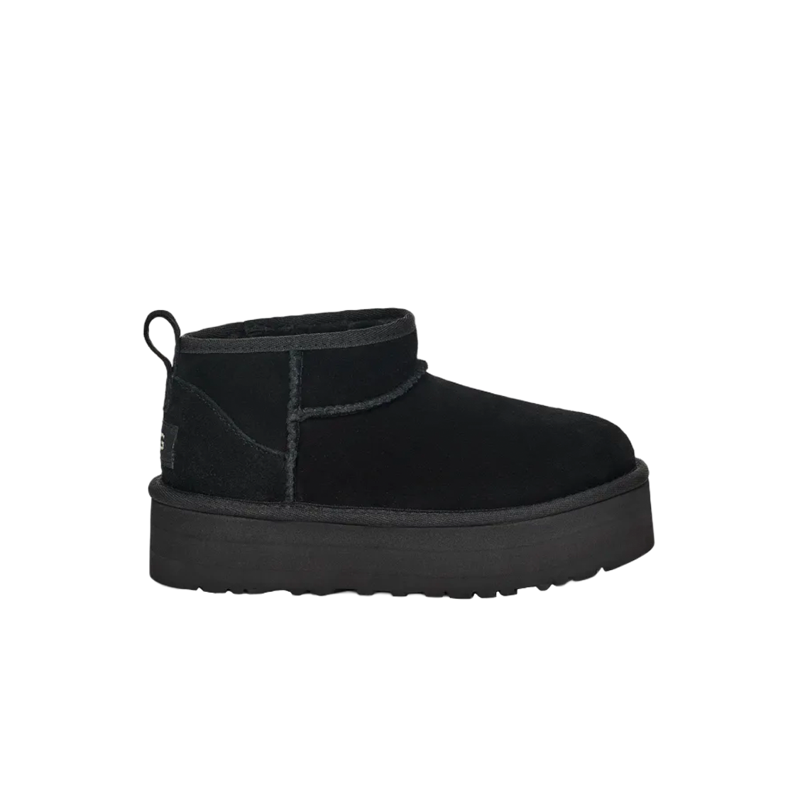 (키즈) 어그 클래식 울트라 미니 플랫폼 블랙((Kids) UGG Classic Ultra Mini Platform Black)