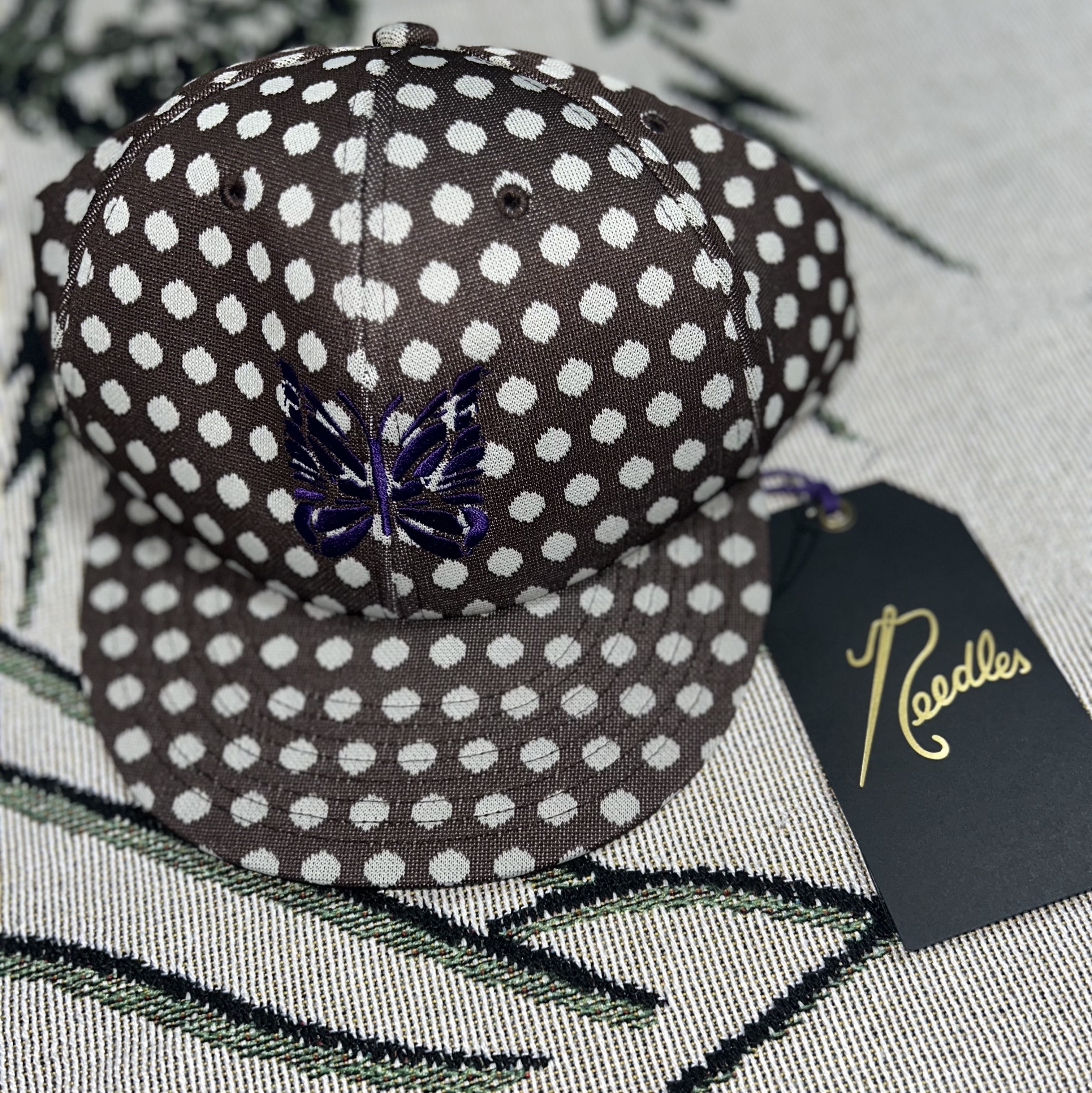 Needles Baseball Cap Polka Dot Brown 착용 스타일 - 1