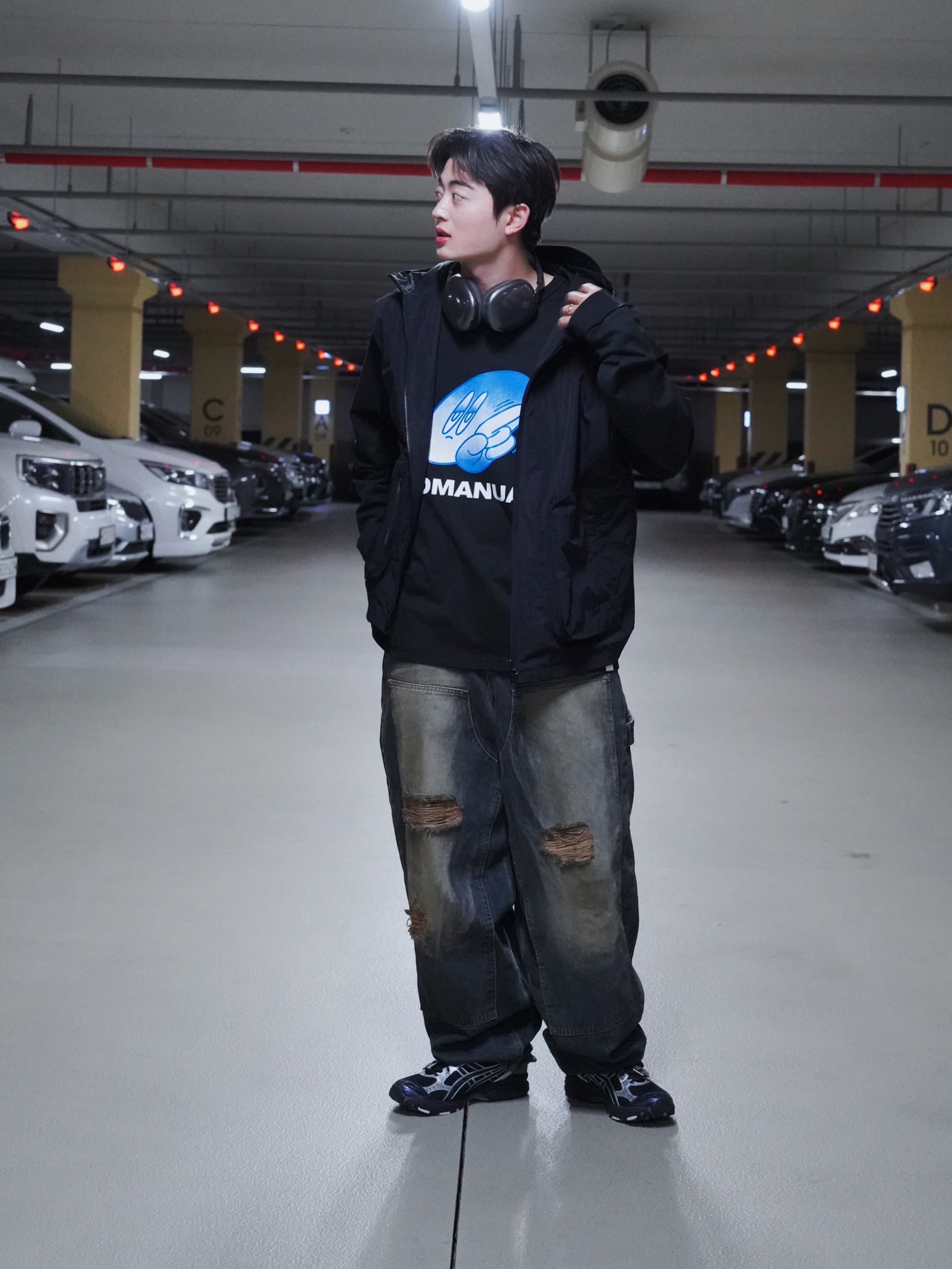 Asics x Atmos x Undermycar Gel-Kayano 14 Black Pure Silver 착용 스타일 - 1