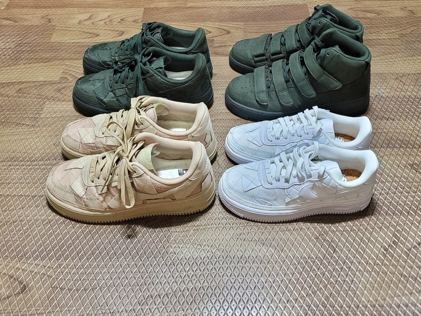 Nike x Billie Eilish Air Force 1 Low SP Triple White, Nike x Billie Eilish Air Force 1 High '07 SP Sequoia 착용 스타일