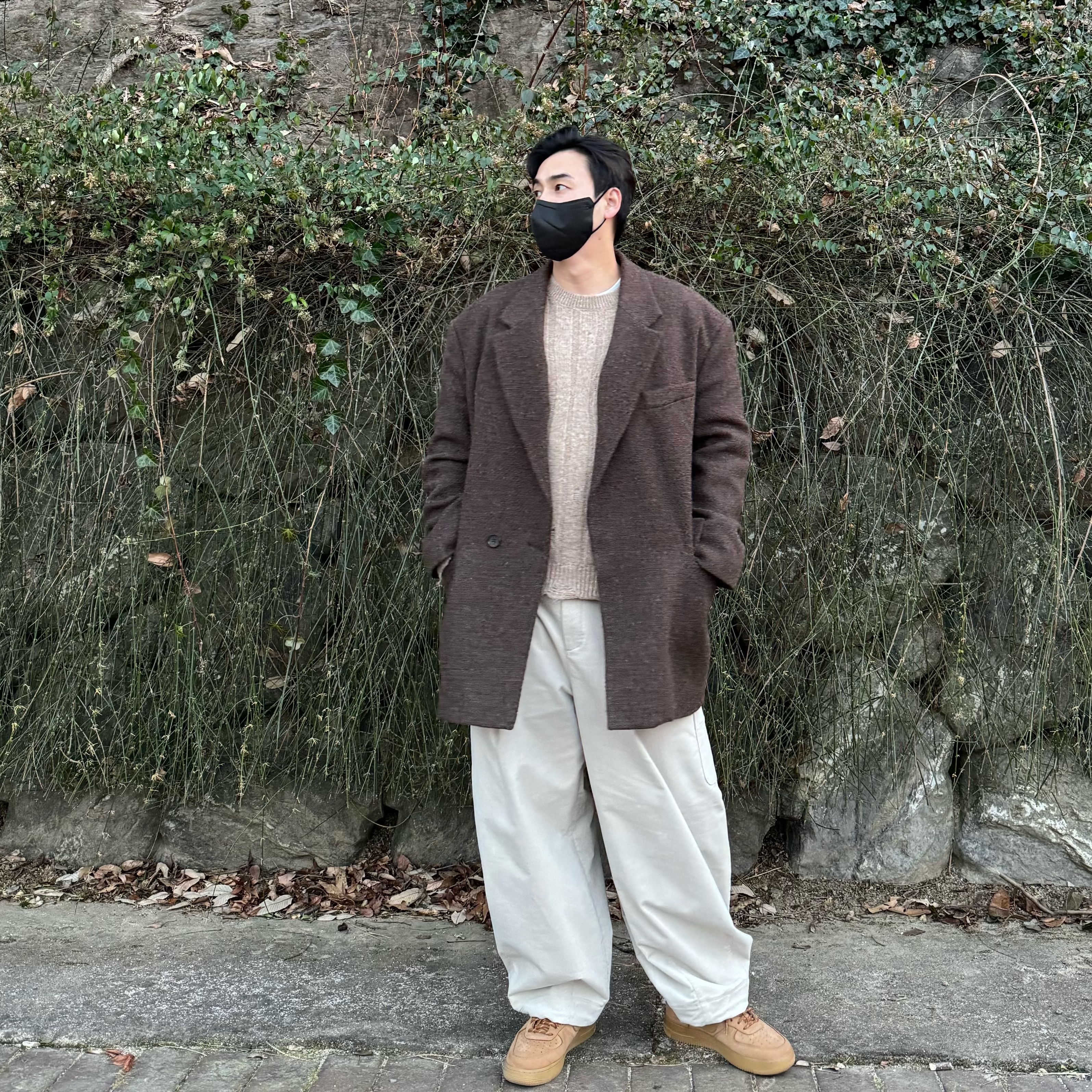 Nike Air Force 1 '07 WB Flax 착용 스타일