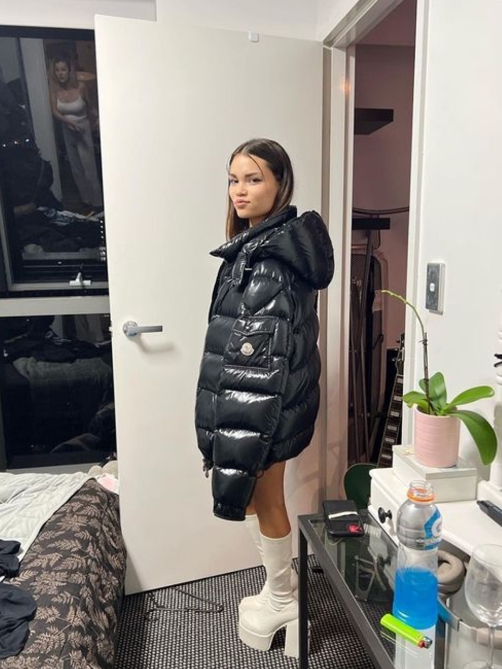 Moncler Lule Short Down Jacket Black - 23FW, (W) Moncler Maire Short Down Jacket Black - 23FW 착용 스타일 - 7