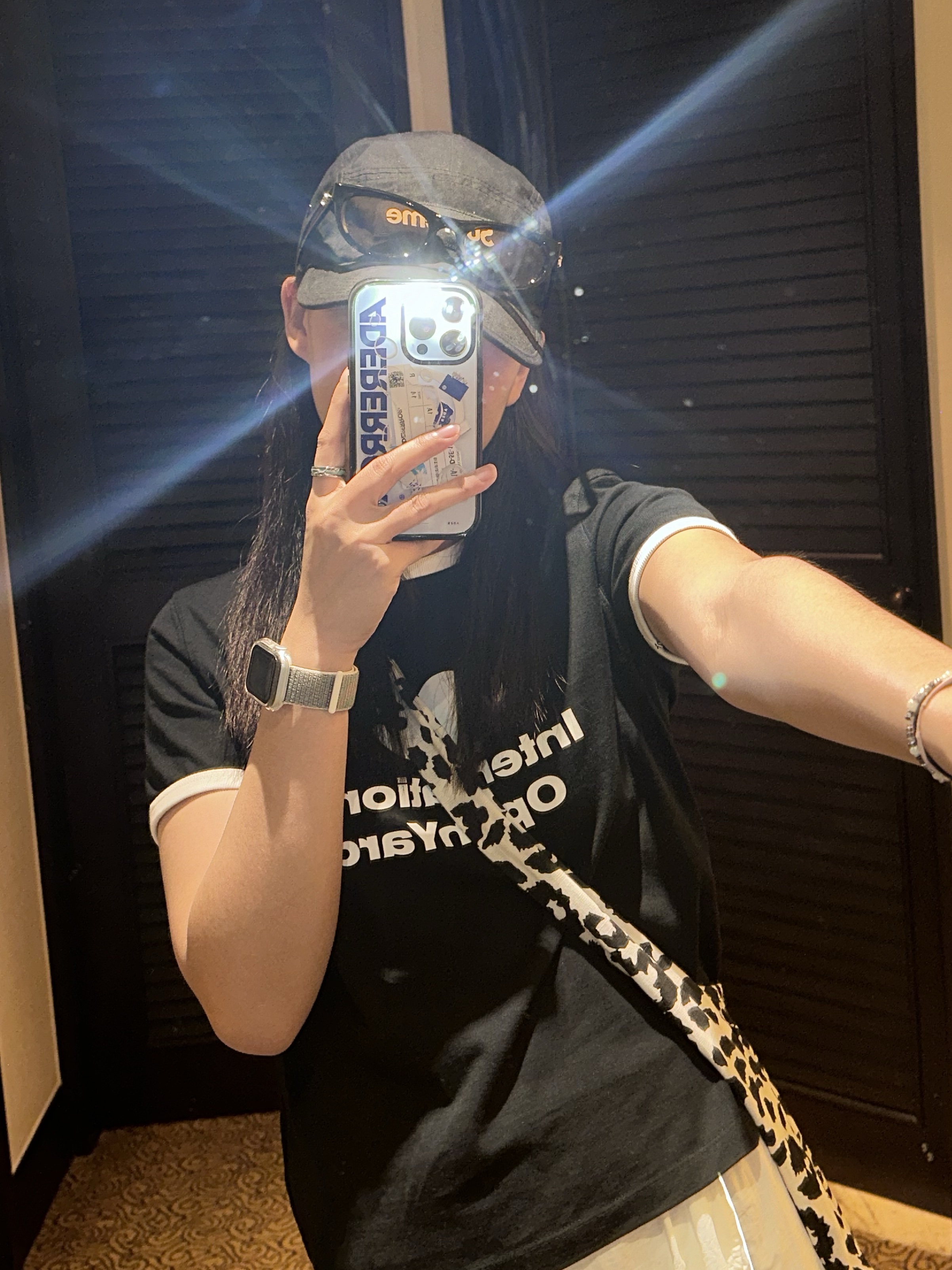 Casetify x Ader Error iPhone Sticker Magsafe Case Clear, Supreme Waxed Cotton Camp Cap Black - 21FW 착용 스타일 - 2