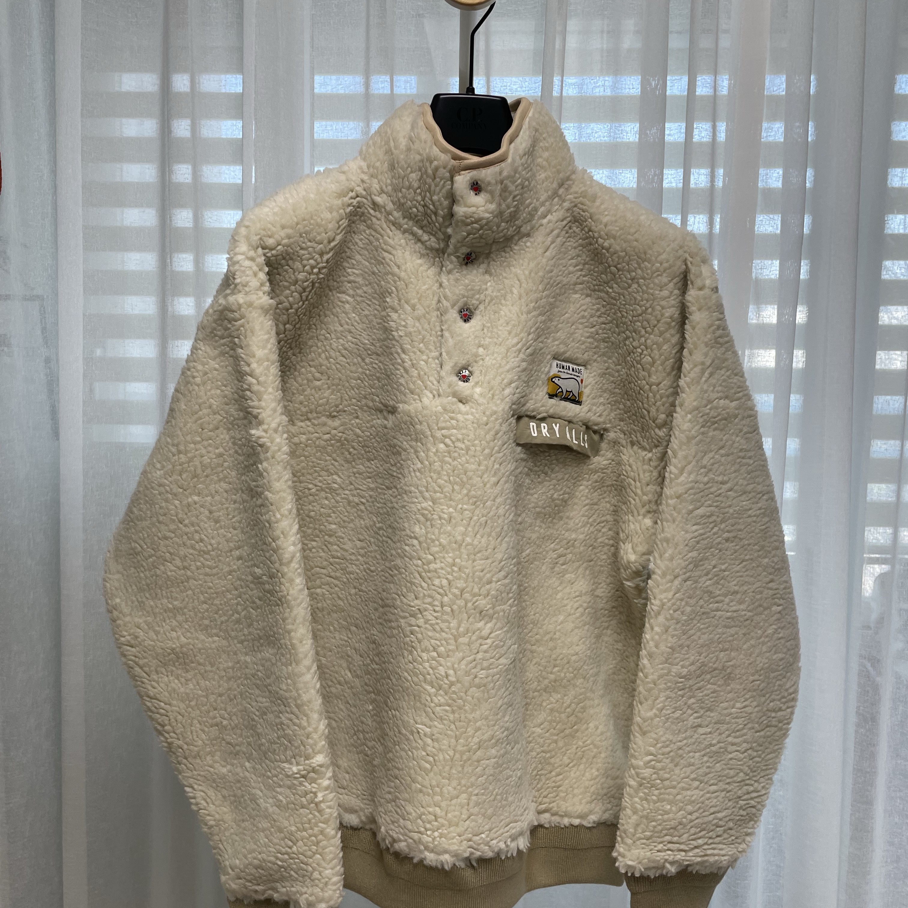 Human Made Boa Fleece Pullover White 착용 스타일 - 3