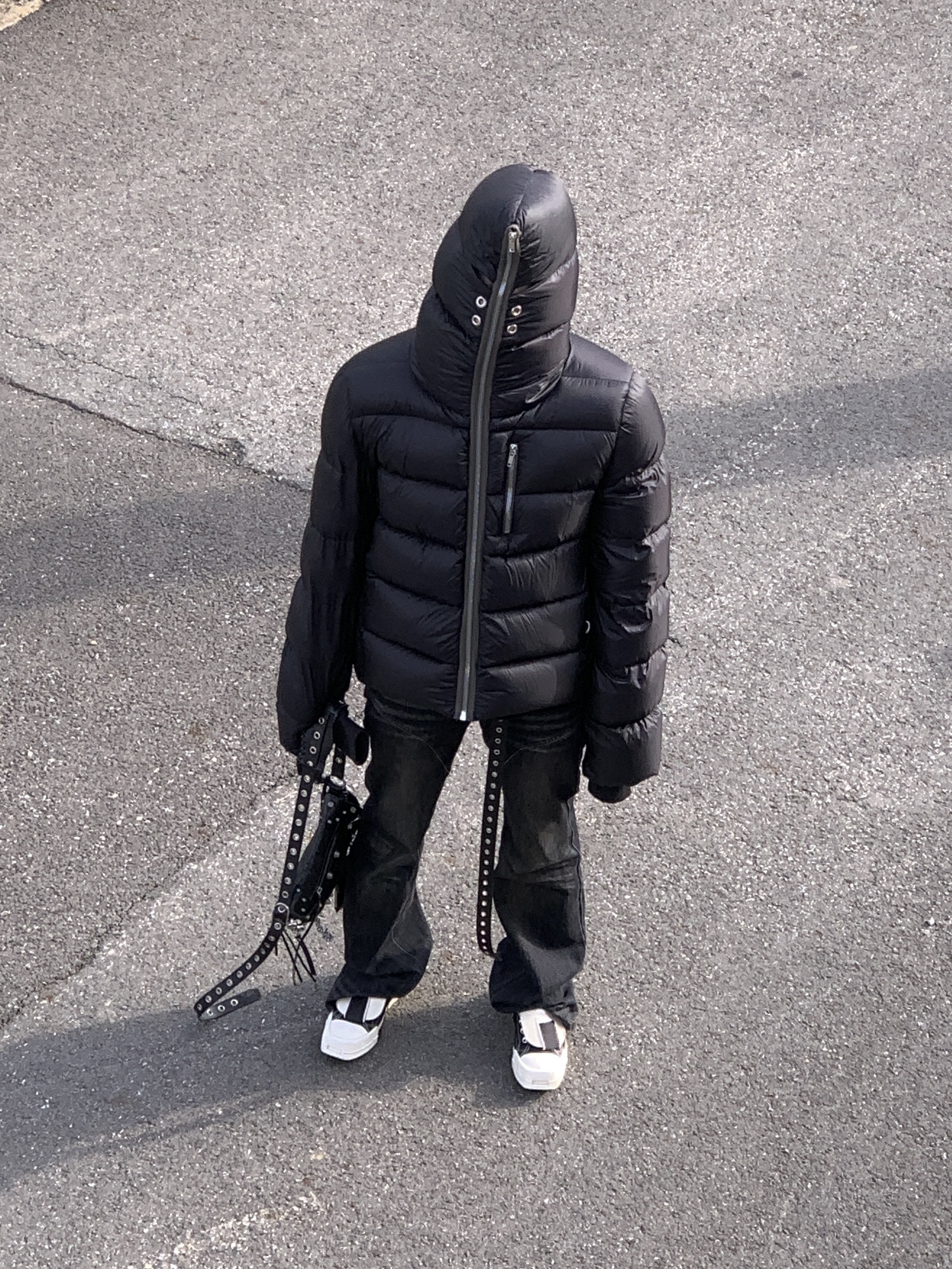 Project G/R BDSM Belt Black, Converse x Drkshdw Turbodrk Chuck 70 Hi Black 착용 스타일 - 3