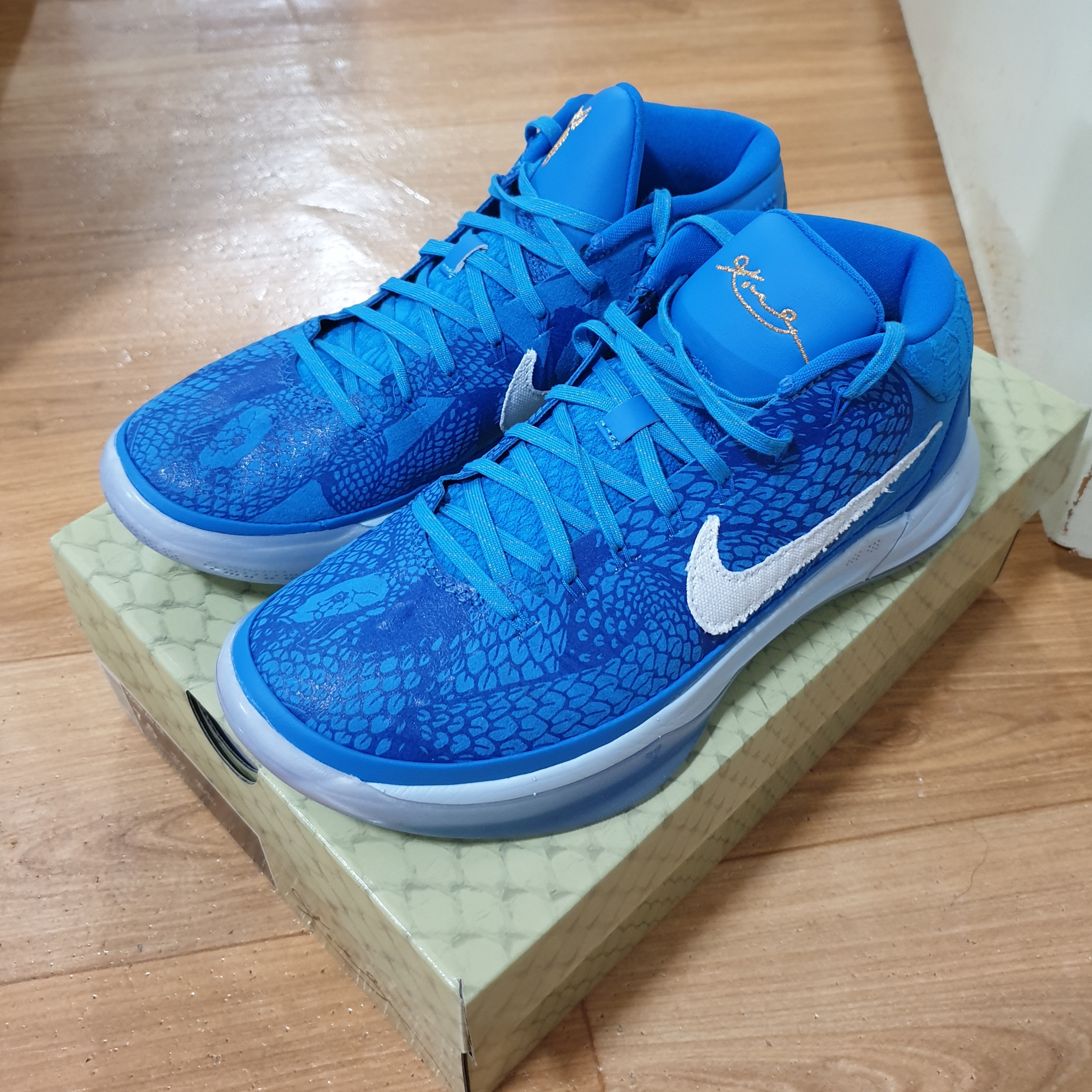 Nike Kobe A.D. DeMar DeRozan Blue 착용 스타일
