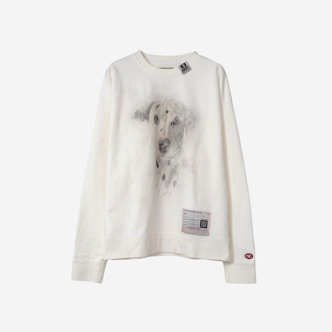 Maison Mihara Yasuhiro Dog Printed Sweatshirt White 상세 이미지 1