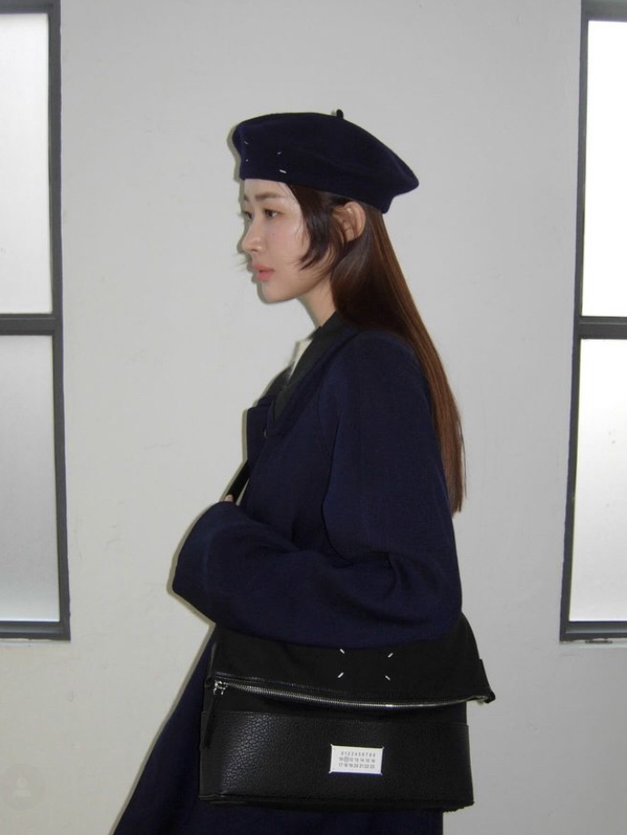 Maison Margiela Heavy Wool Beret Black 착용 스타일